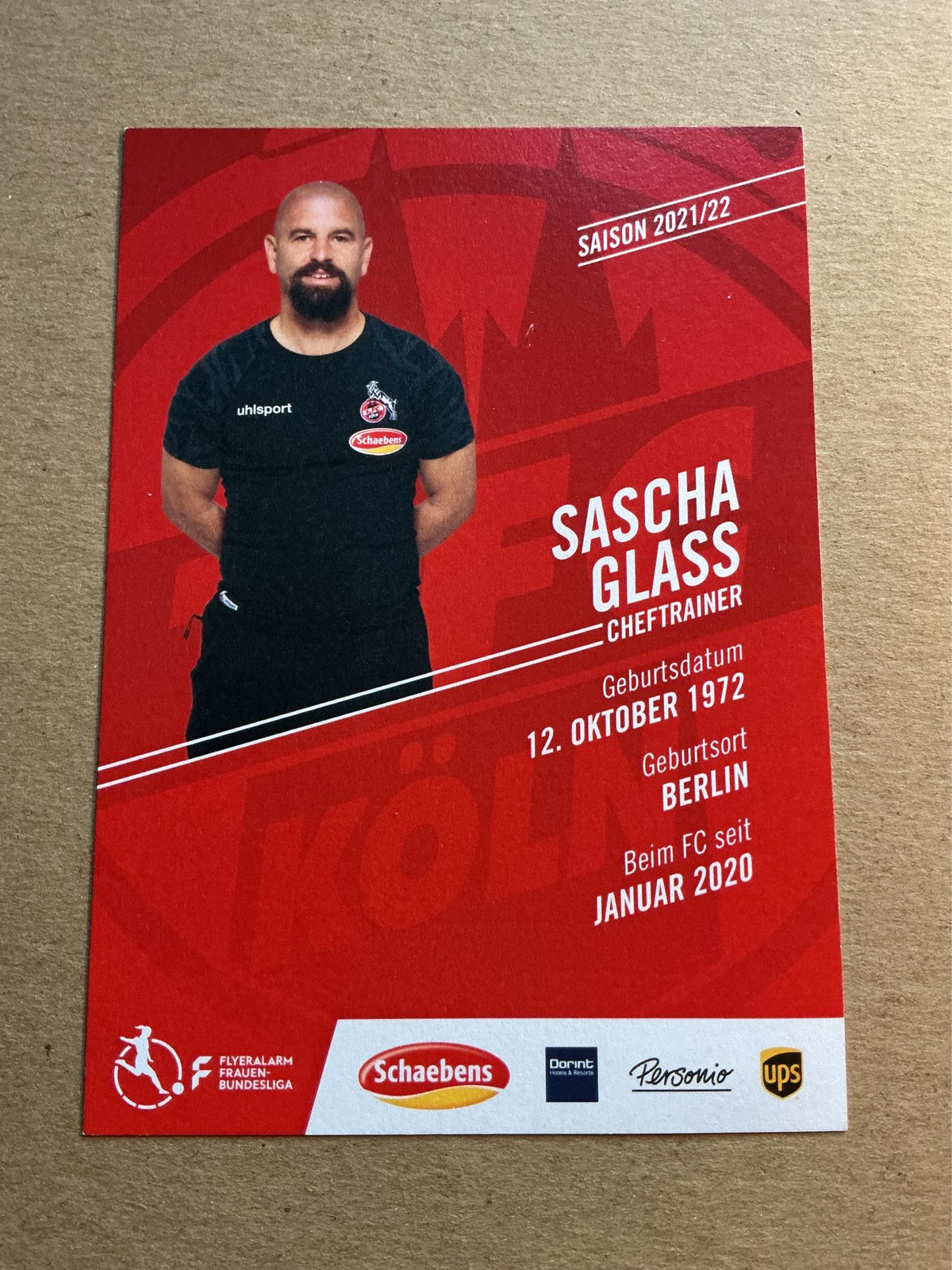 Sascha Glass, Germany 🇩🇪 1.FC Köln 2021/22 hand signed