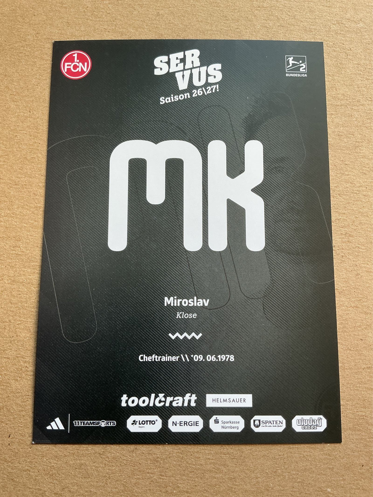 Miroslav Klose, Germany 🇩🇪 1.FC Nürnberg 2026/27 hand signed