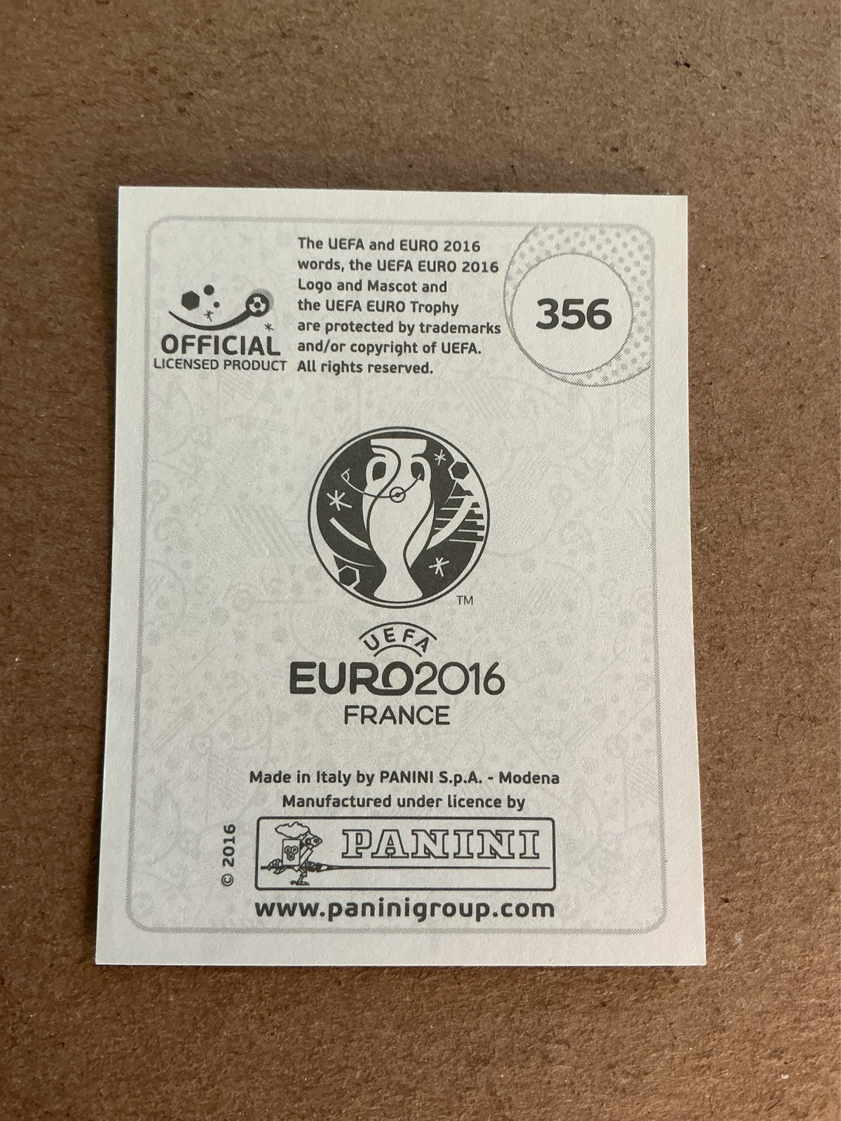 Gerard Piqué, Spain 🇪🇸 UEFA Euro 2016 Panini hand signed