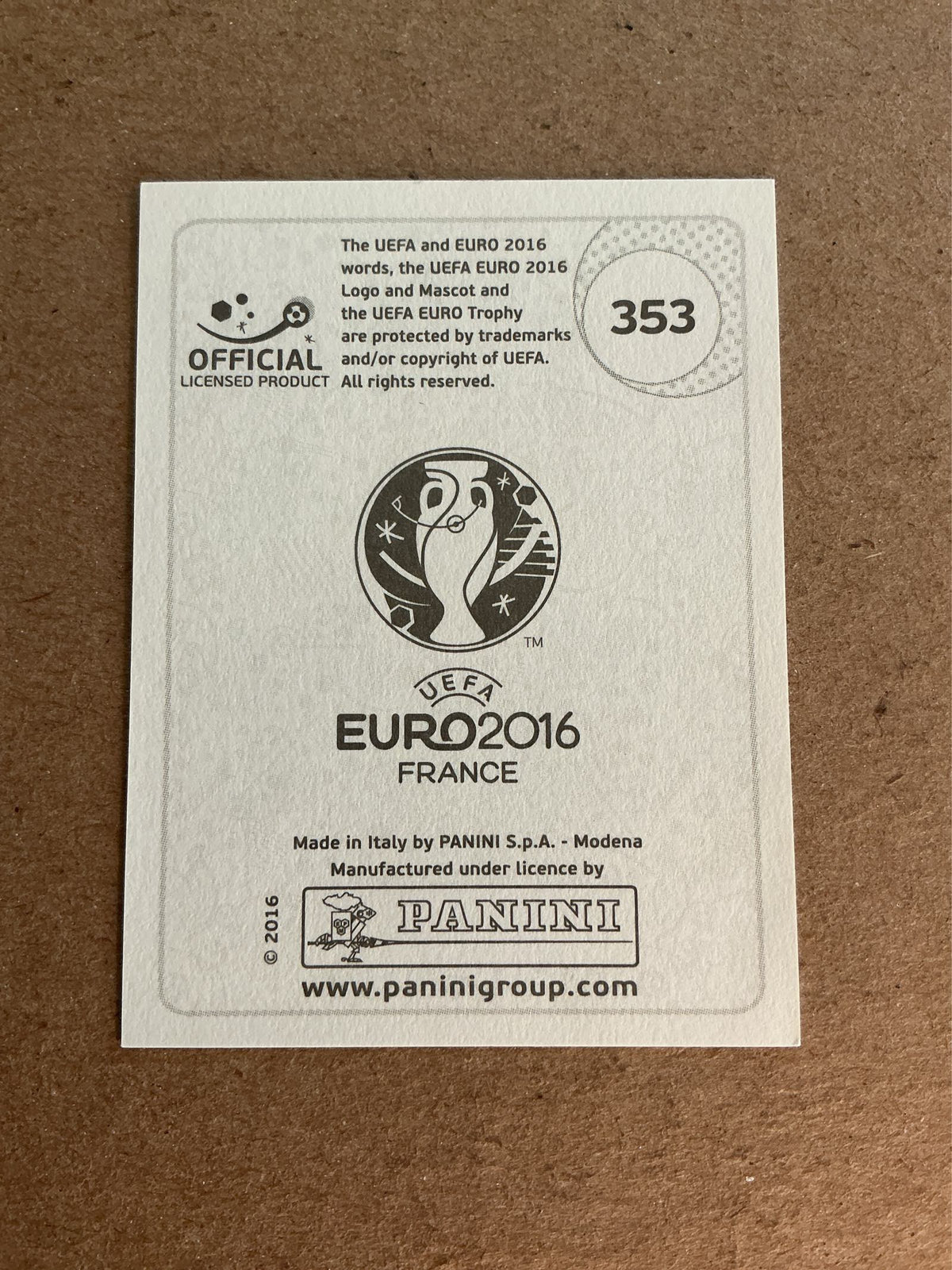 Iker Casillas, Spain 🇪🇸 UEFA Euro 2016 Panini hand signed