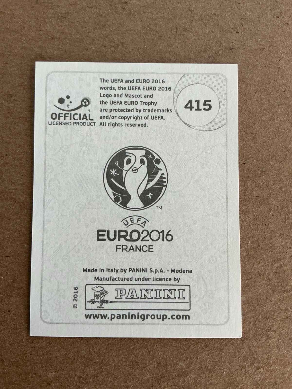 Caner Erkin, Türkiye 🇹🇷 UEFA Euro 2016 Panini hand signed
