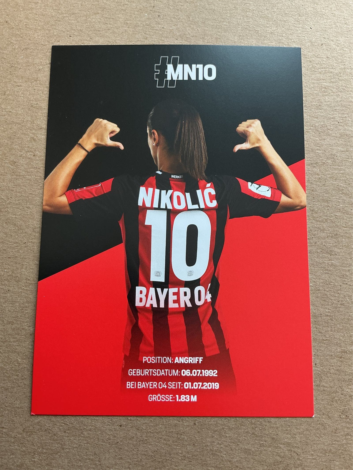 Milena Nikolić, Bosnia 🇧🇦 Bayer 04 Leverkusen 2021/22 hand signed