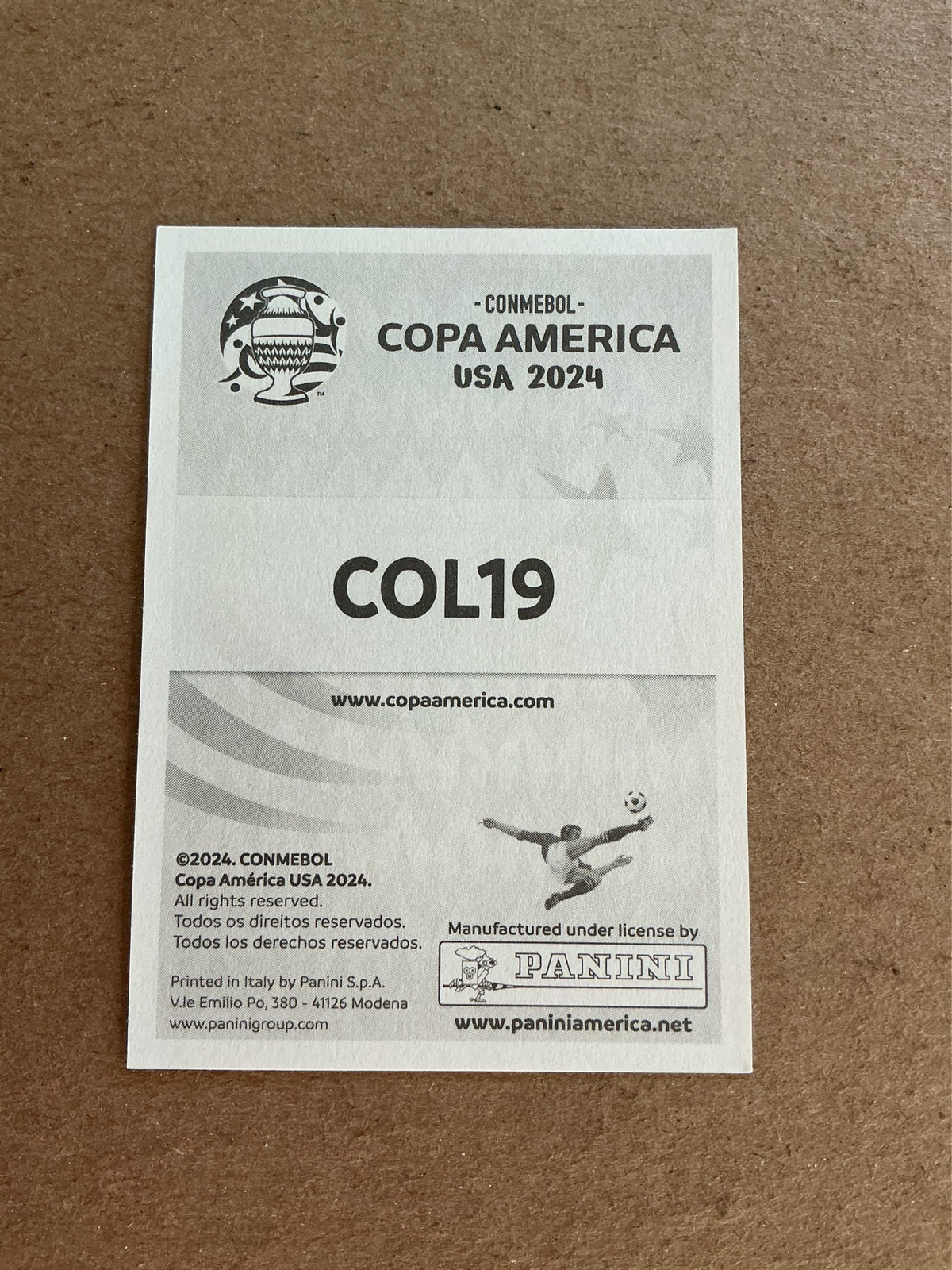 Jhon Dhurán, Colombia 🇨🇴 Copa America 2024 Panini hand signed
