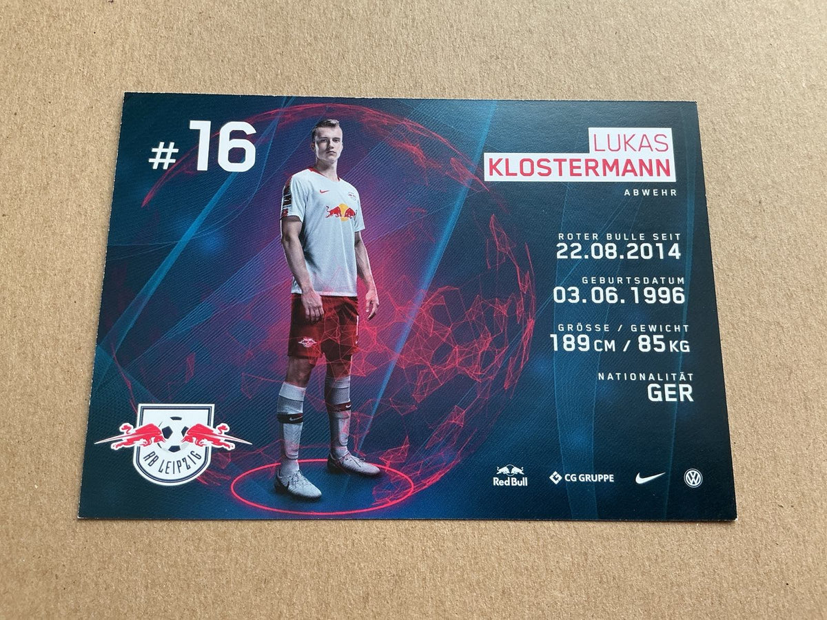 Lukas Klostermann, Germany 🇩🇪 RB Leipzig 2018/19 hand signed