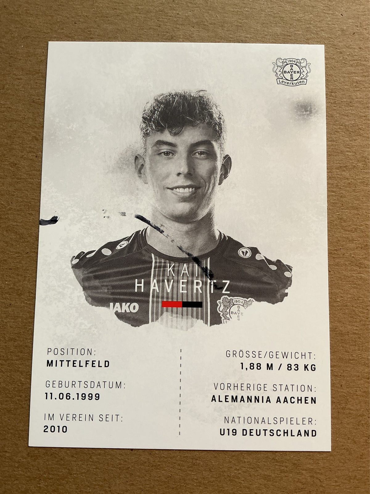 Kai Havertz, Germany 🇩🇪 Bayer 04 Leverkusen 2018/19 hand signed