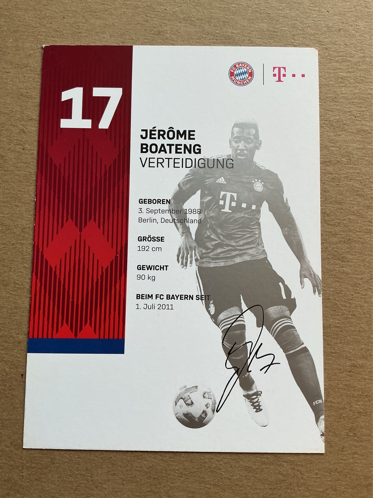 Jérôme Boateng, Germany 🇩🇪 FC Bayern München 2018/19 hand signed