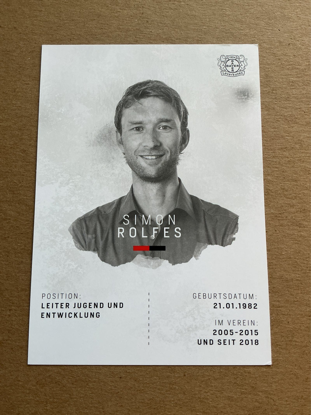 Simon Rolfes, Germany 🇩🇪 Bayer 04 Leverkusen 2018/19 hand signed
