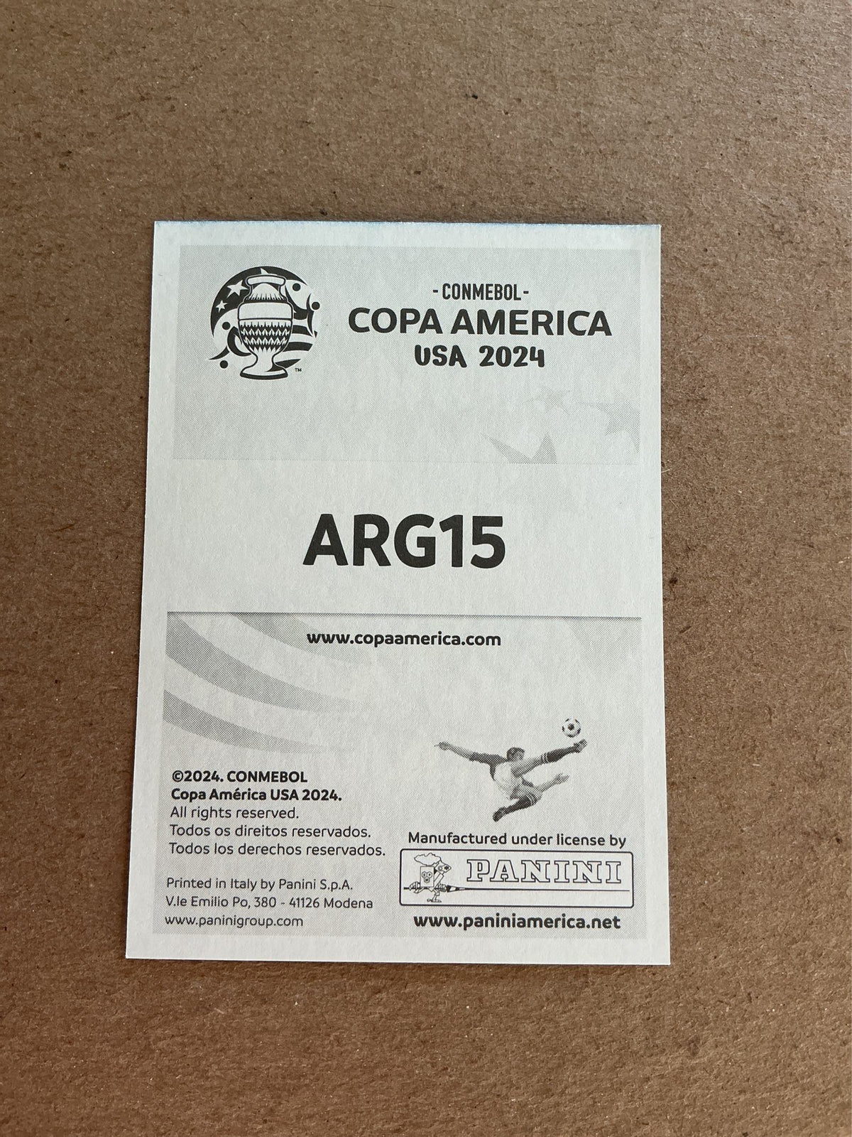 Enzo Fernández, Argentina 🇦🇷 Copa America 2024 Panini hand signed
