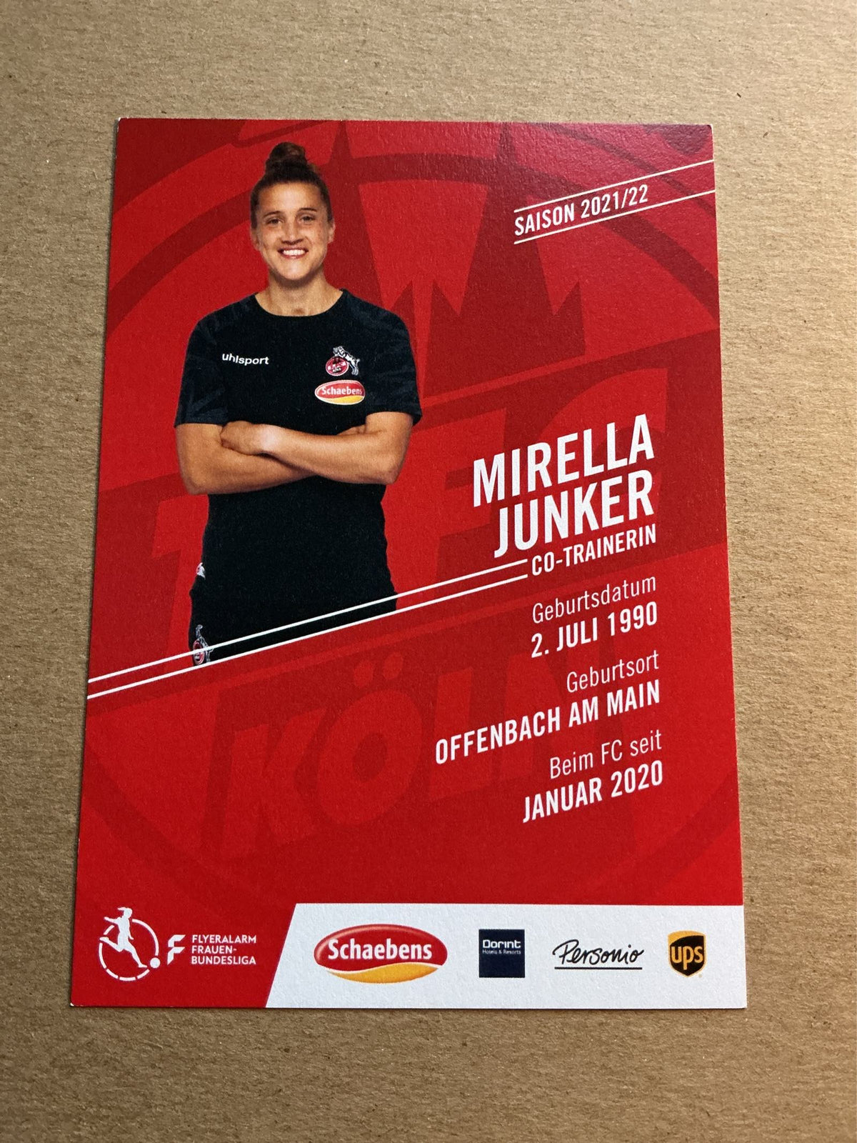 Mirella Junker, Germany 🇩🇪 1.FC Köln 2021/22 hand signed
