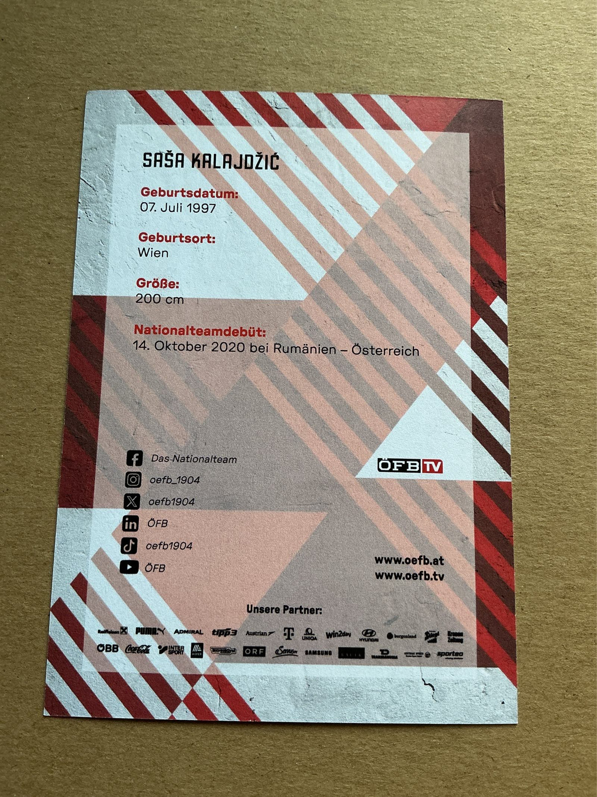 Saša Kalajdžić, Austria 🇦🇹 FIFA World Cup 2026 hand signed