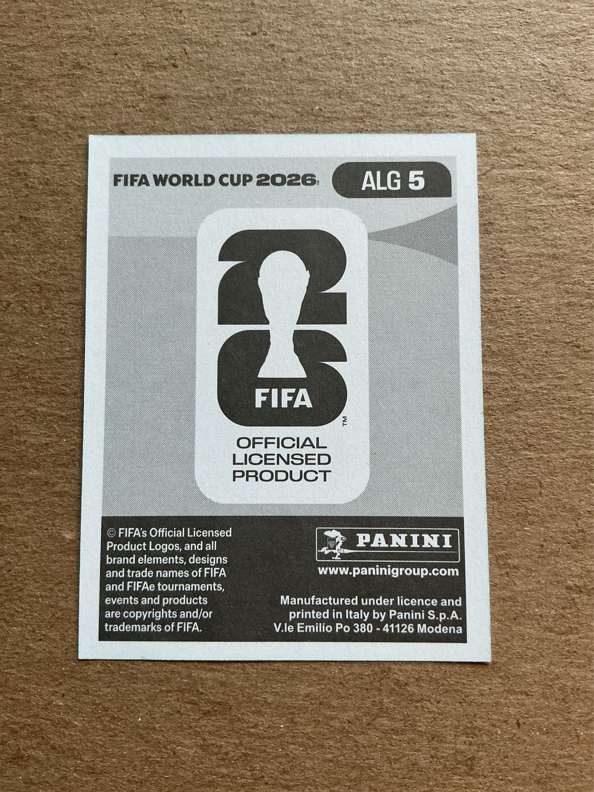 Rayan Aït-Nouri, Algeria 🇩🇿 FIFA World Cup 2026 Panini hand signed
