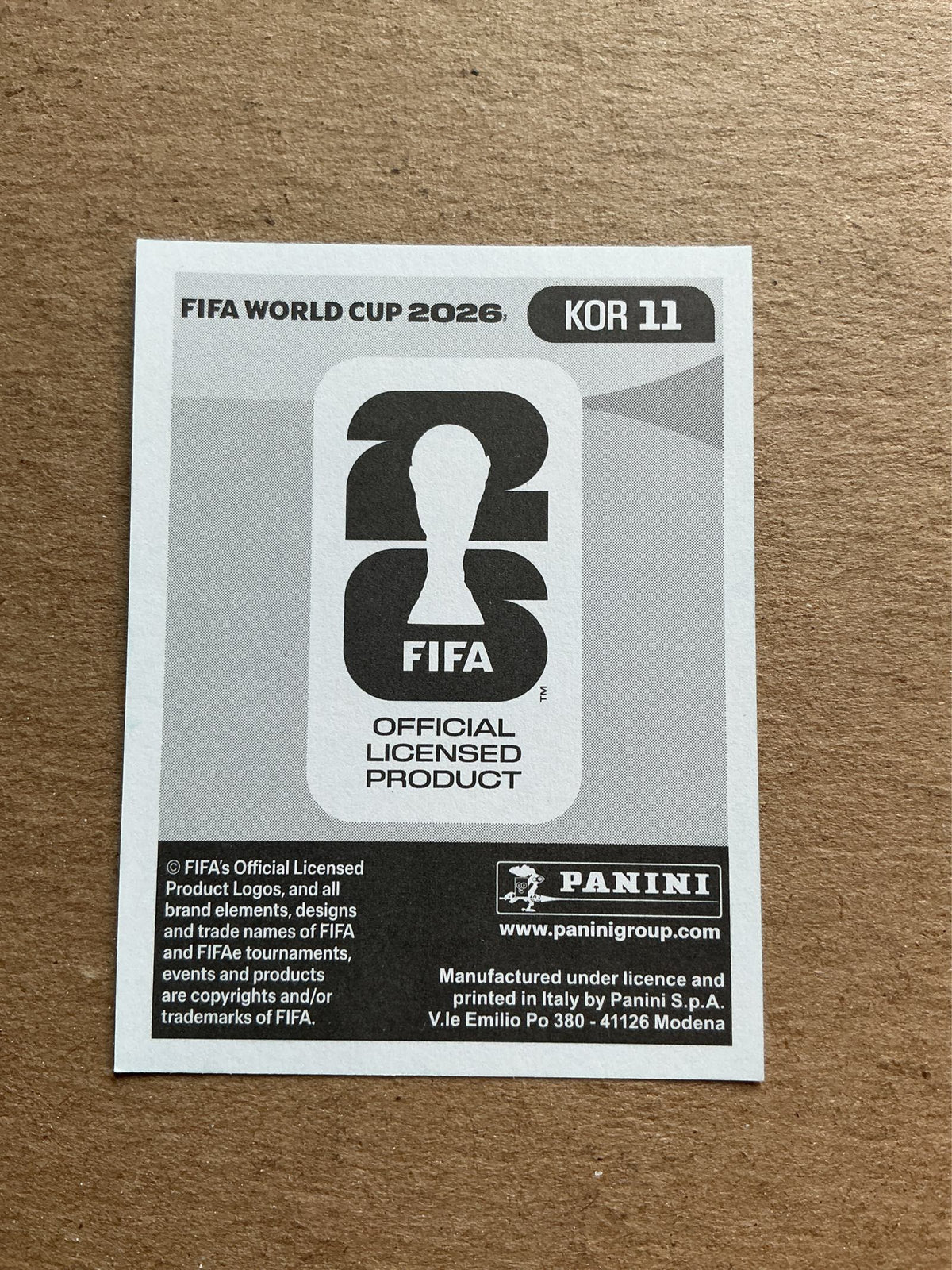 Inbeom Hwang, South Korea 🇰🇷 FIFA World Cup 2026 Panini hand signed