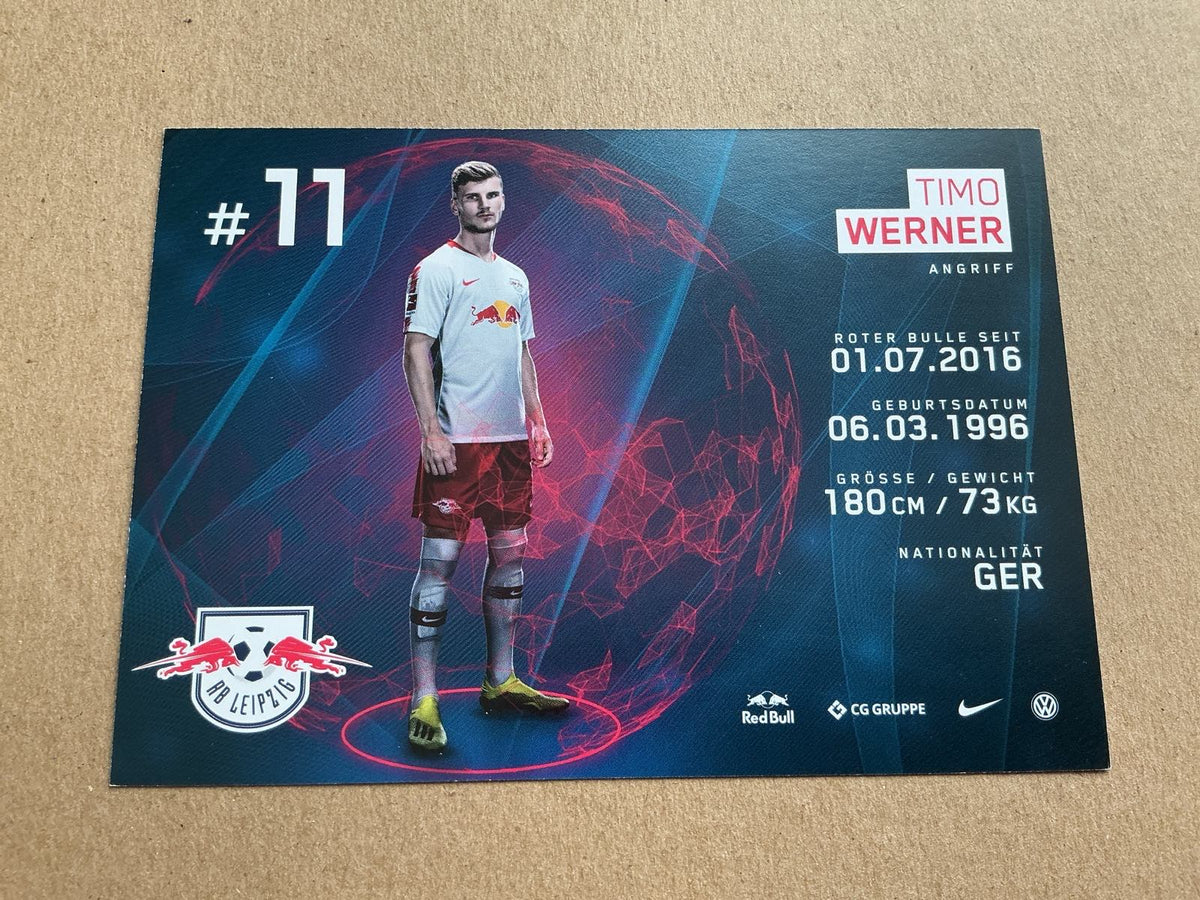 Timo Werner, Germany 🇩🇪 RB Leipzig 2018/19 hand signed