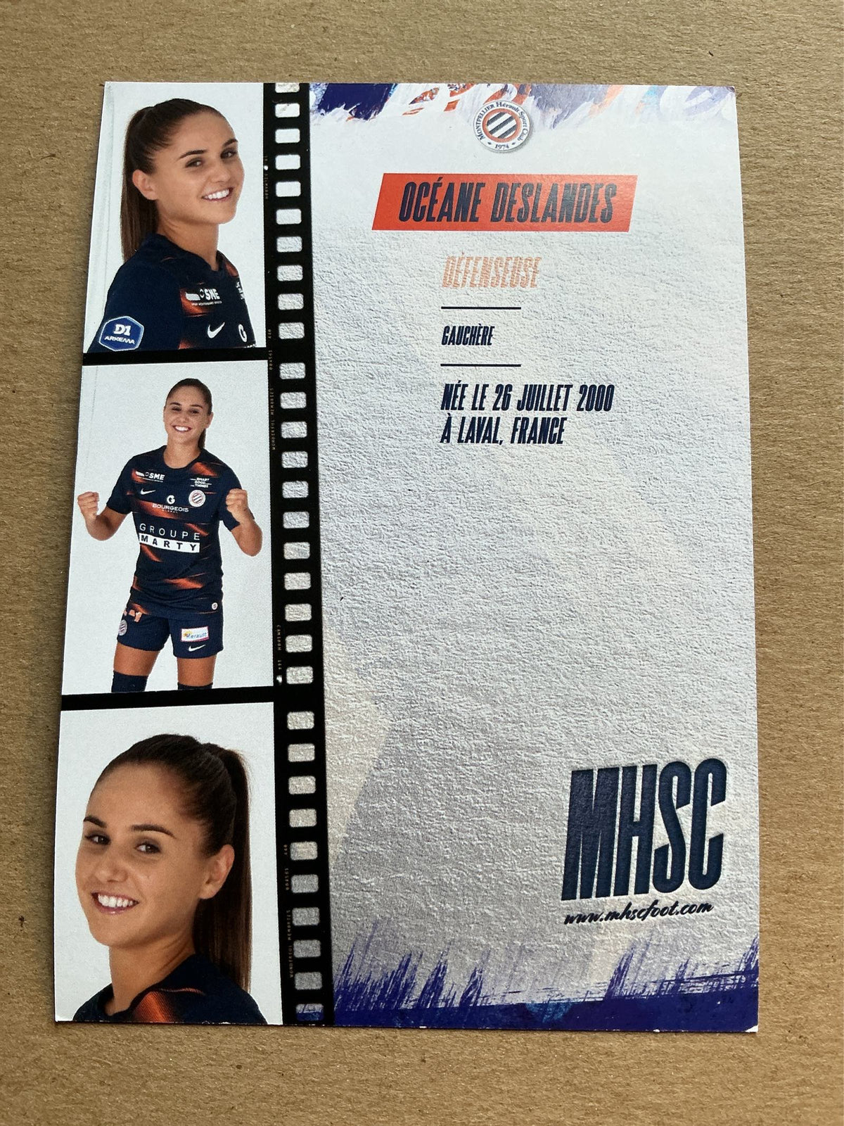 Océane Deslandes, France 🇫🇷 Montpellier HSC 2022/23 hand signed