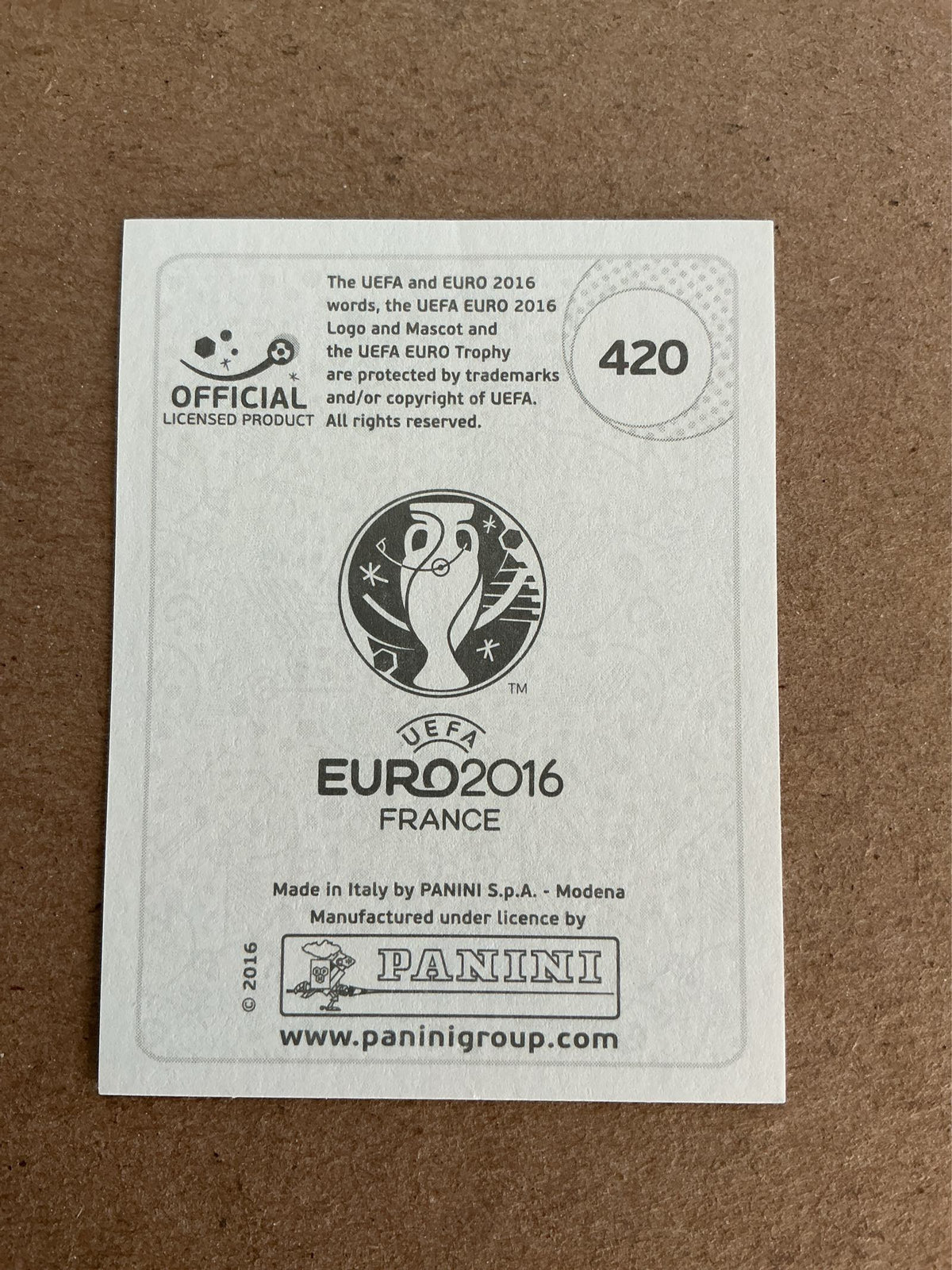 Hakan Çalhanoğlu, Türkiye 🇹🇷 UEFA Euro 2016 Panini hand signed