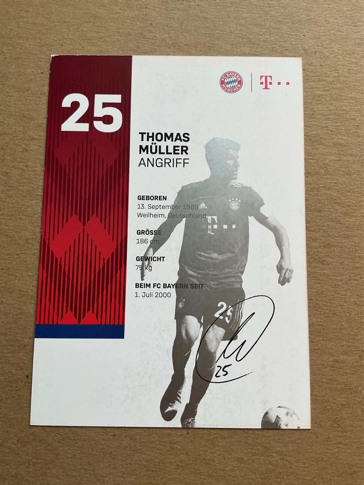 Thomas Müller, Germany 🇩🇪 FC Bayern München 2018/19 hand signed