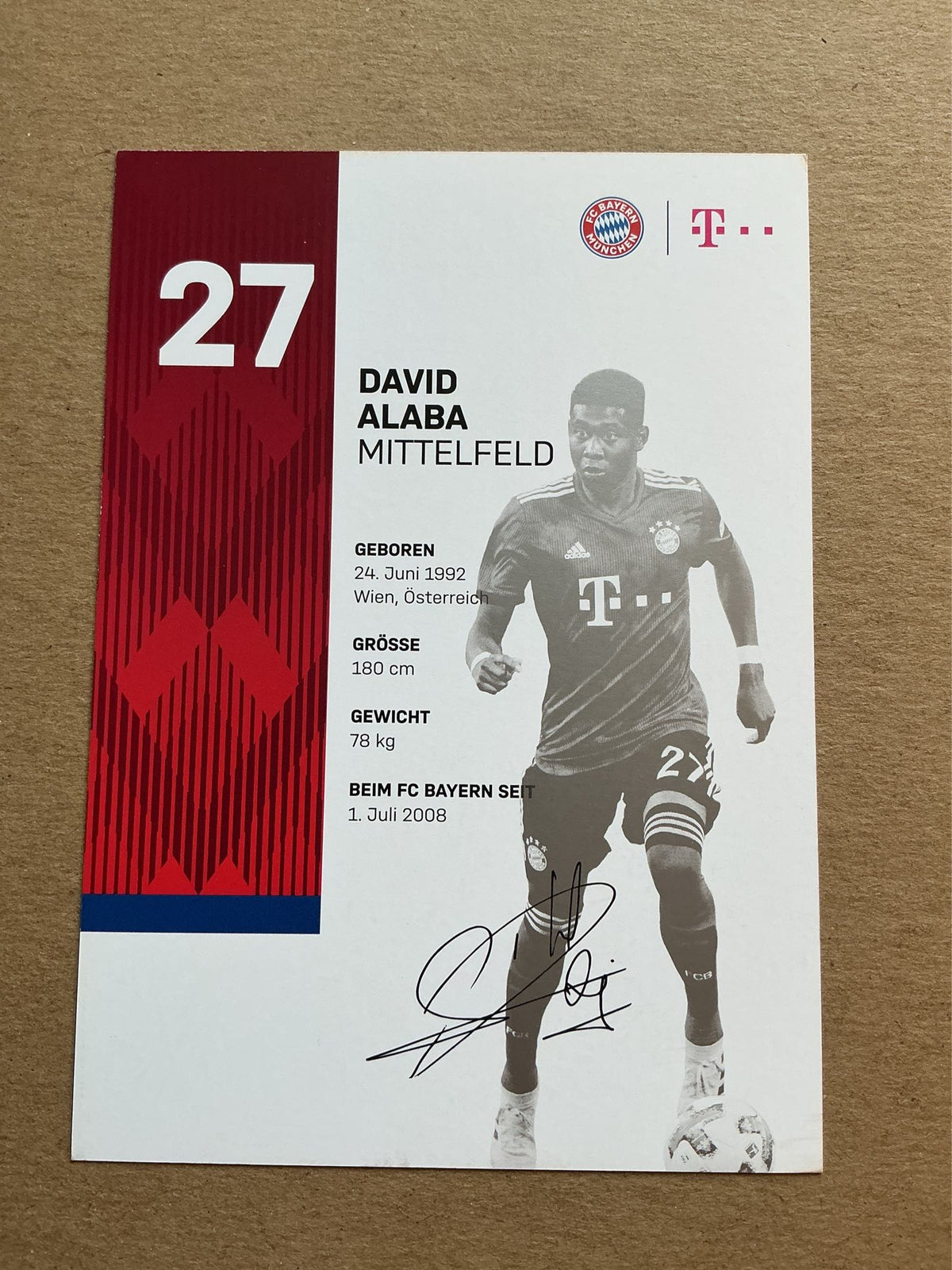 David Alaba, Austria 🇦🇹 FC Bayern München 2018/19 hand signed