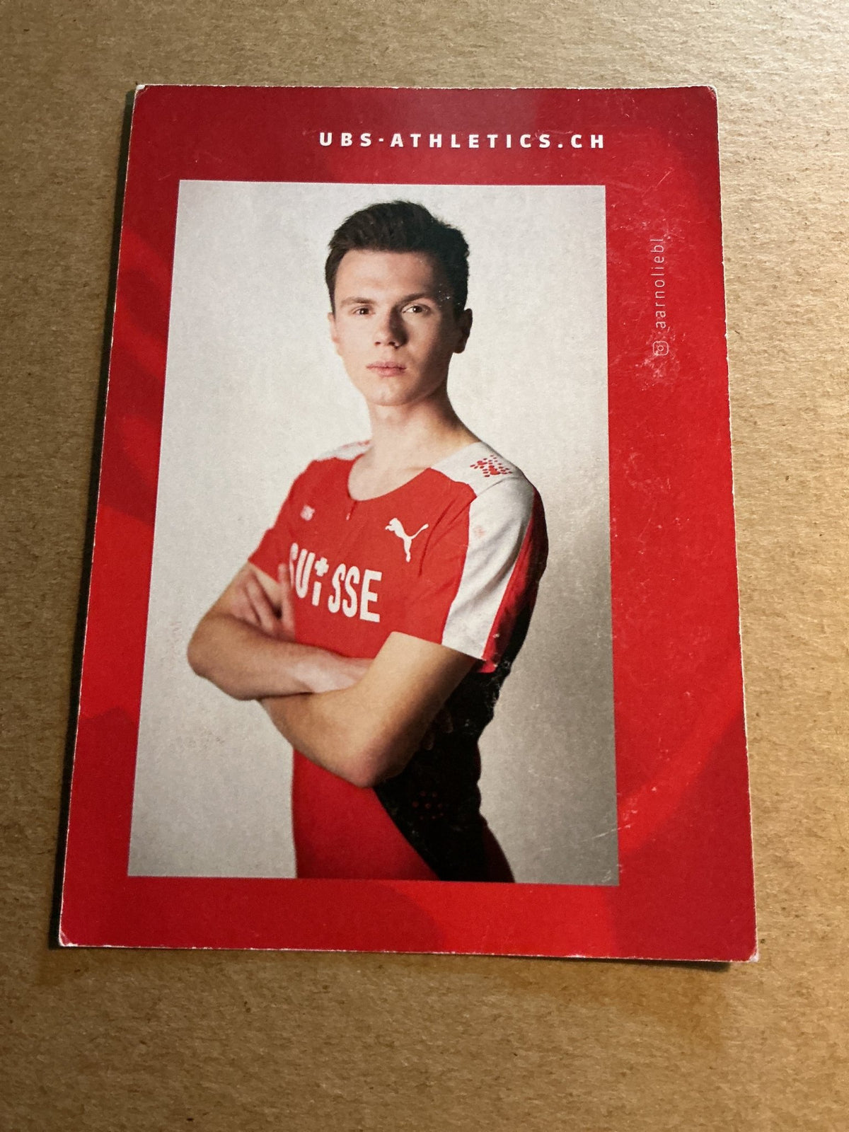 Aarno Liebl, Switzerland 🇨🇠Athletics Summer Olympics 2024 hand signed - Autographs-World