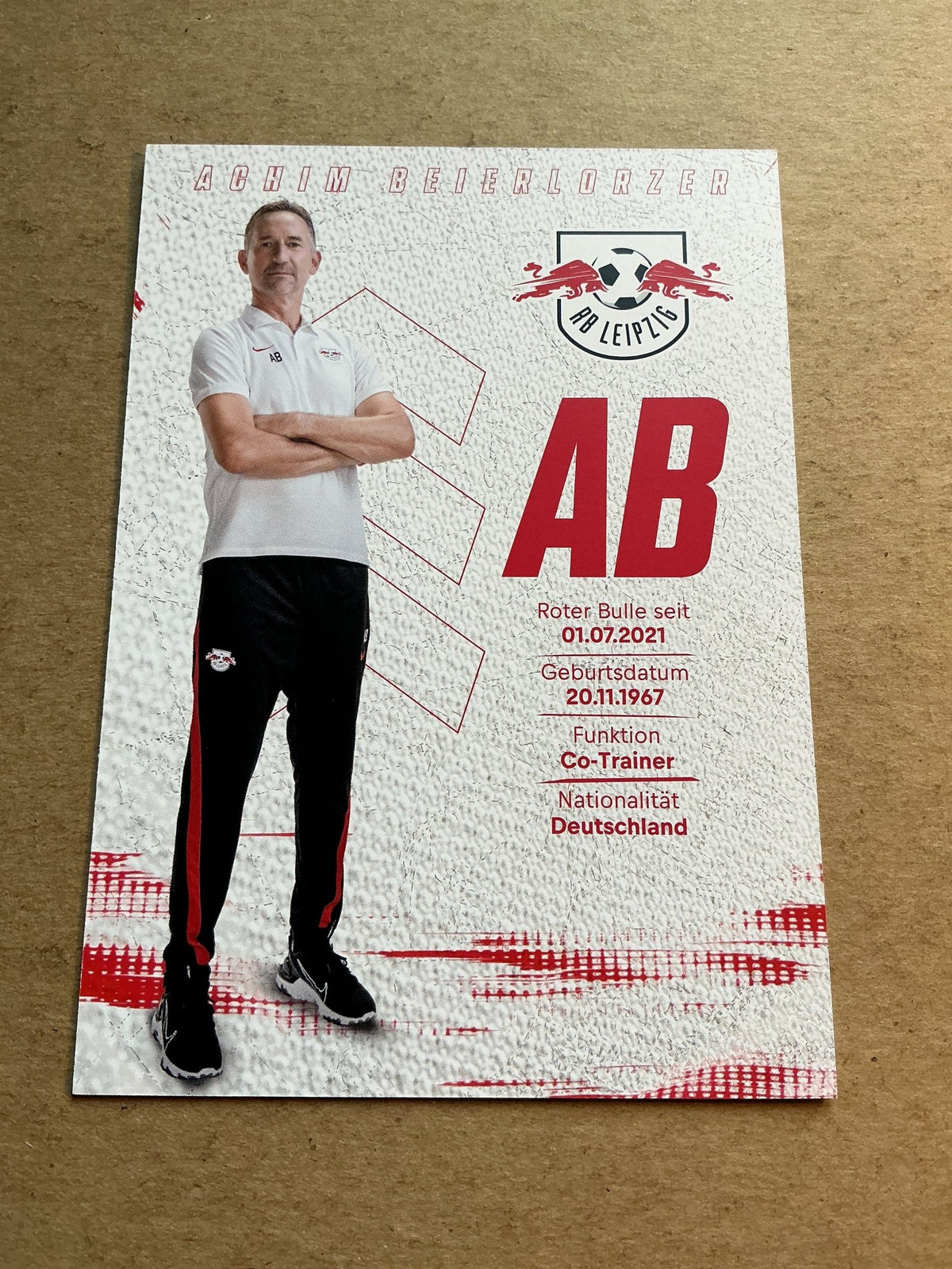 Achim Beierlorzer, Germany 🇩🇪 RB Leipzig 2021/22 hand signed - Autographs-World