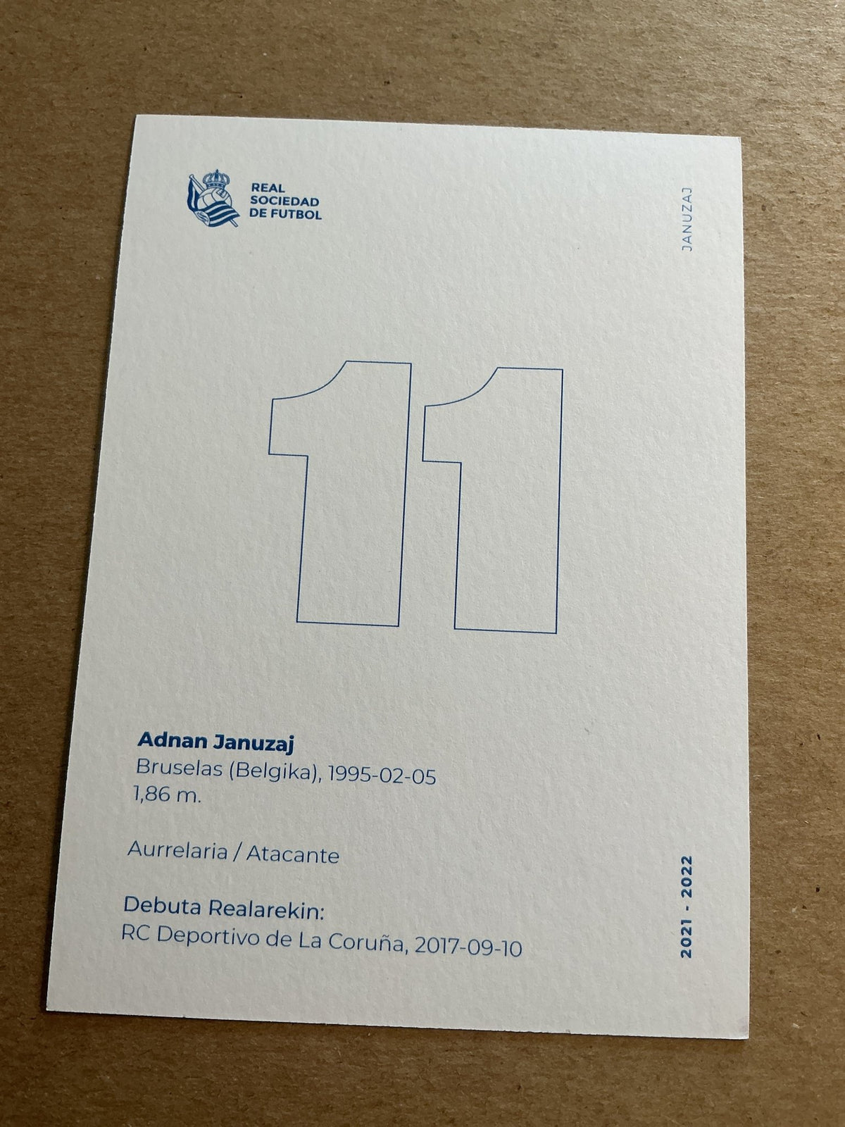 Adnan Januzaj, Belgium 🇧🇪 Real Sociedad 2021/22 hand signed - Autographs-World