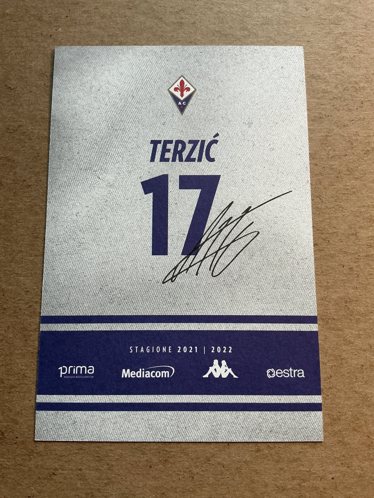 Aleksa Terzić, Serbia 🇷🇸 ACF Fiorentina 2021/22 hand signed - Autographs-World