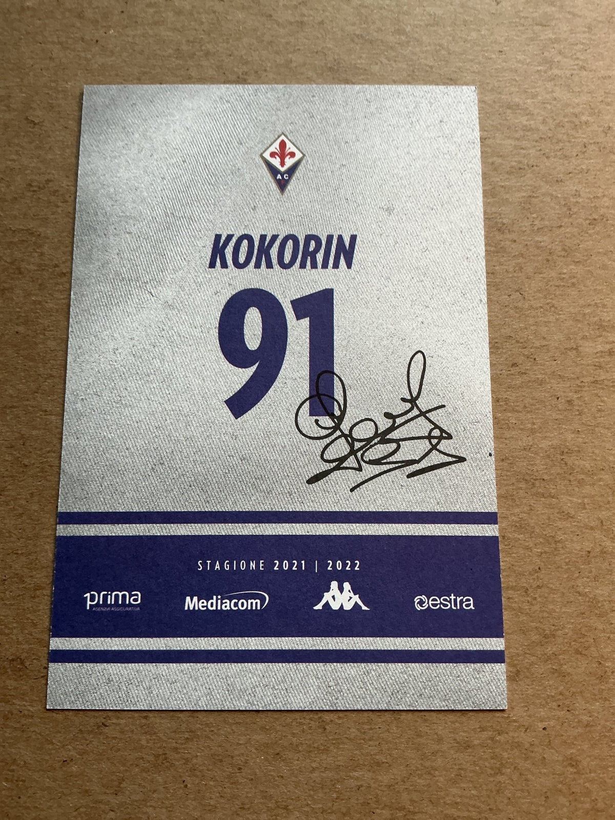 Aleksandr Kokorin, Russia ๐ท๐บ ACF Fiorentina 2021/22 hand signed - Autographs-World