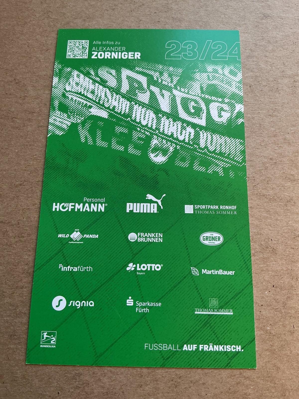 Alexander Zorniger, Germany 🇩🇪 SpVgg Greuther Fürth 2023/24 hand signed - Autographs-World