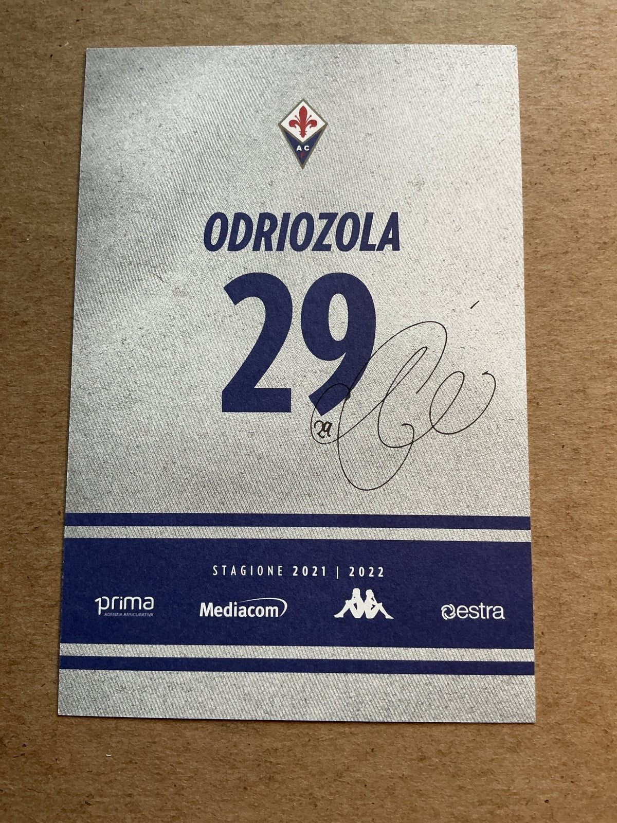 Álvaro Odriozola, Spain 🇪🇸 ACF Fiorentina 2021/22 hand signed - Autographs-World