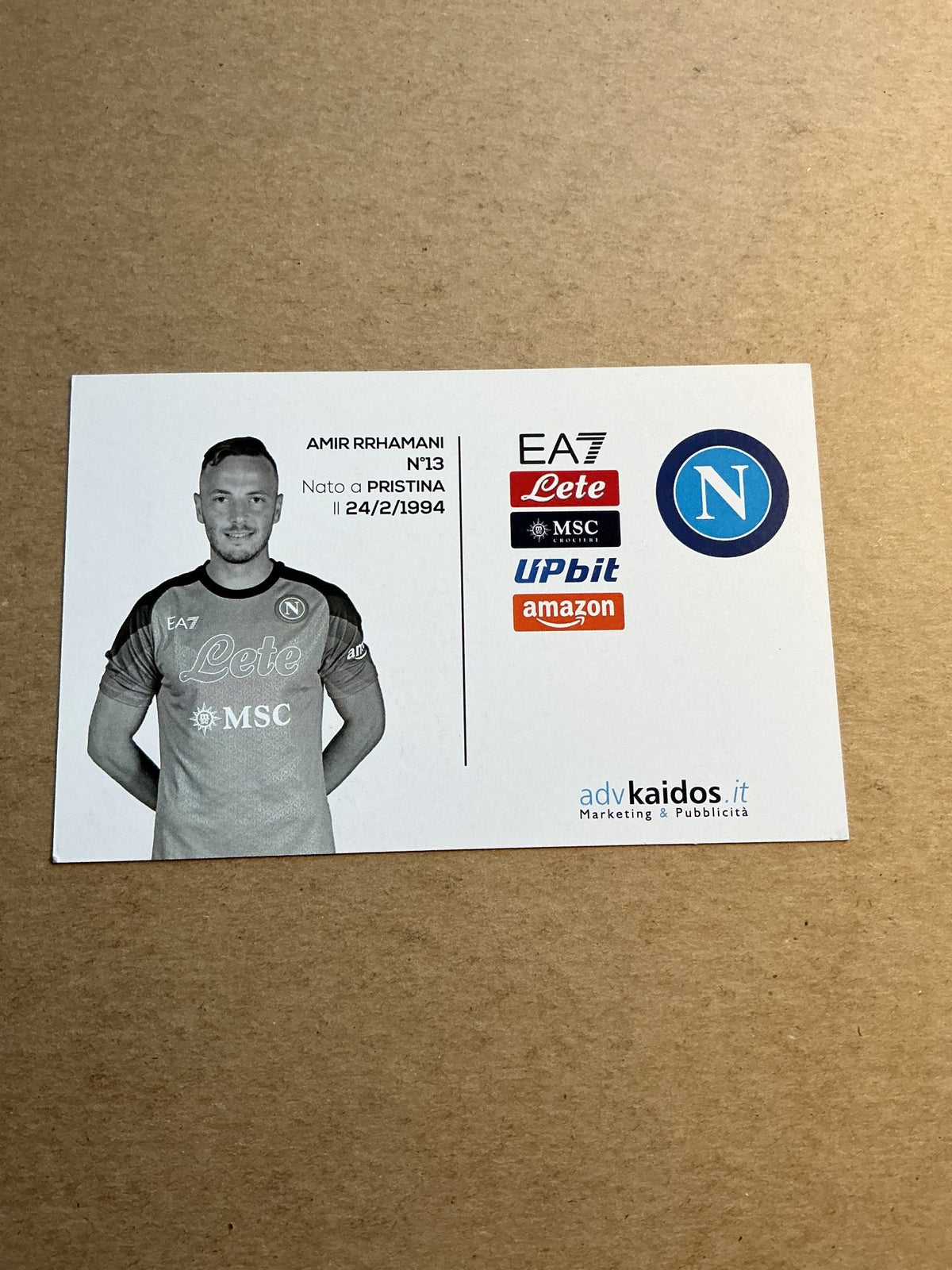 Amir Rrhamani, Kosovo π½π° SSC Napoli 2022/23 hand signed - Autographs-World