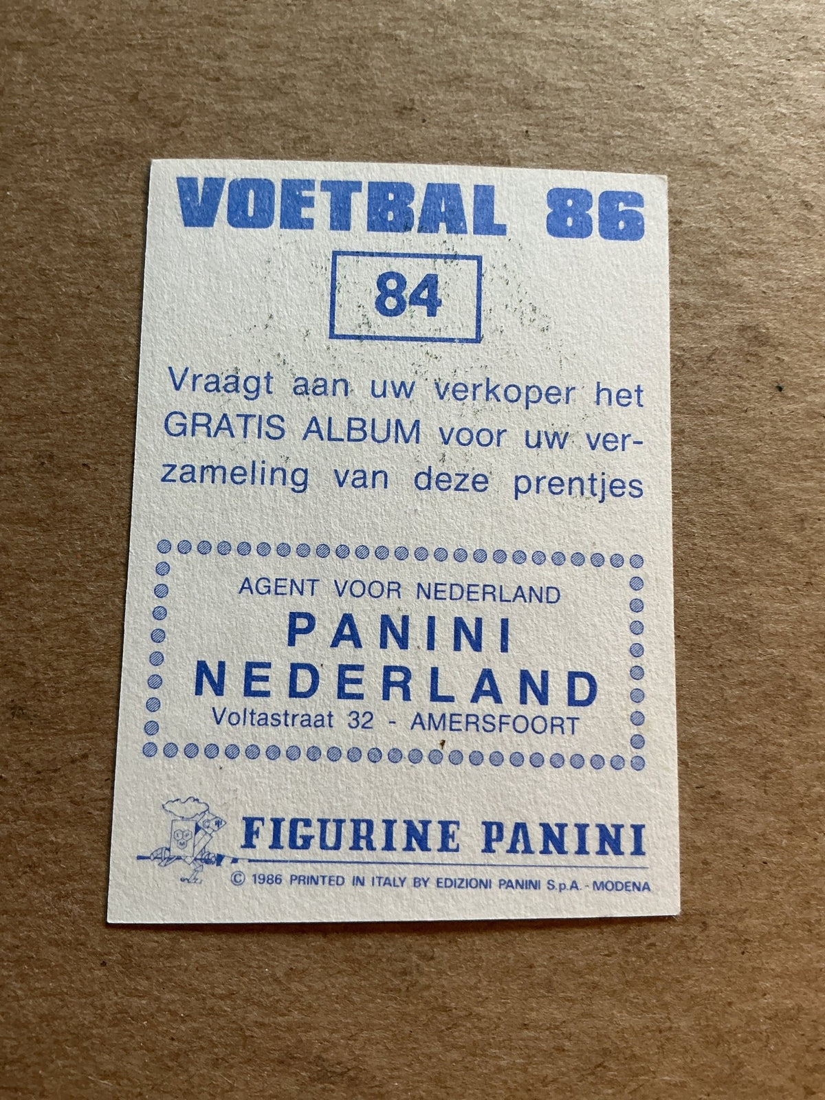 Andre Stafleu, Netherlands 🇳🇱 Feyenoord Rotterdam 1986 Panini hand signed - Autographs-World