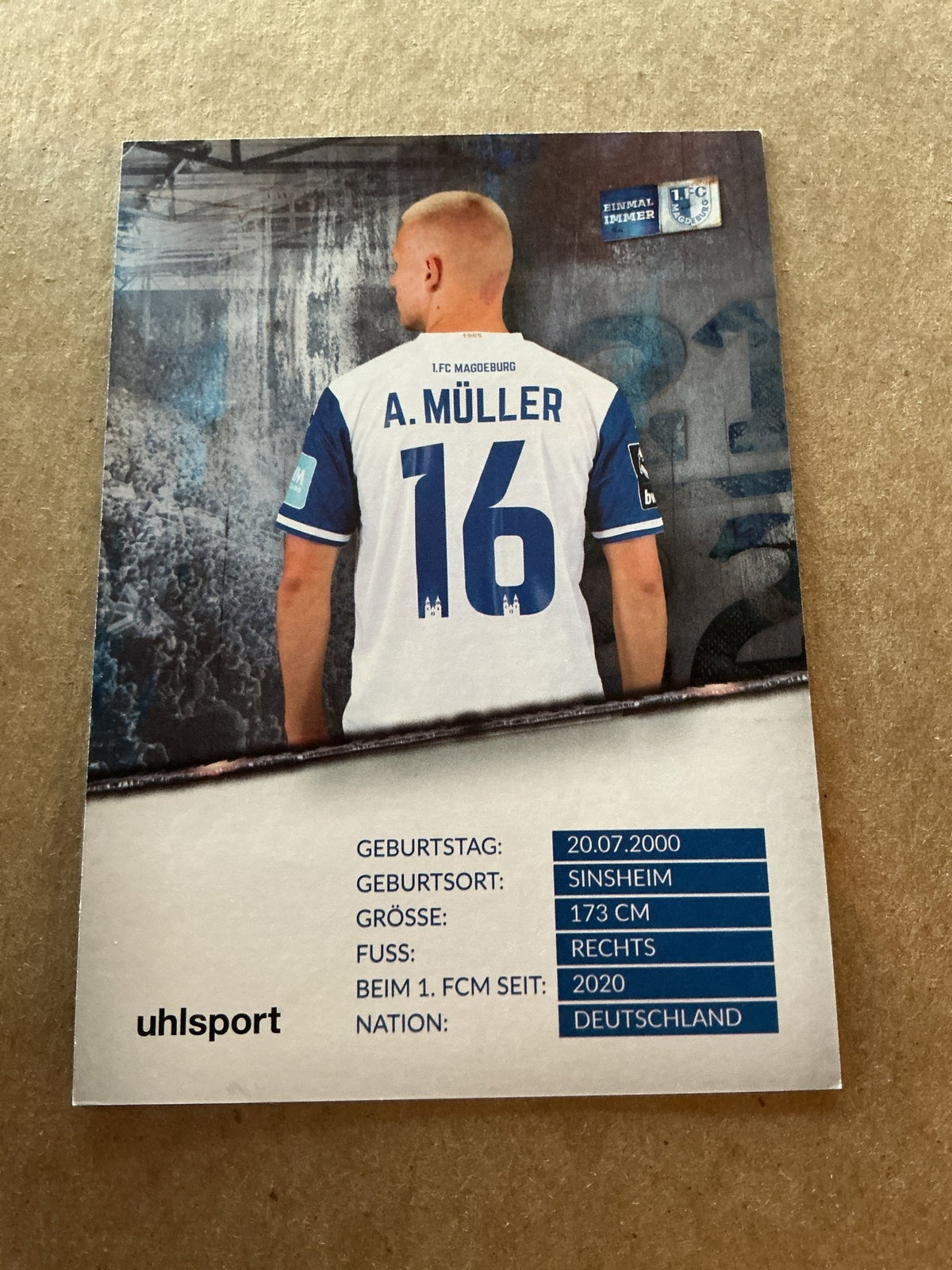 Andreas Müller, Germany 🇩🇪 1.FC Magdeburg 2021/22 hand signed - Autographs-World