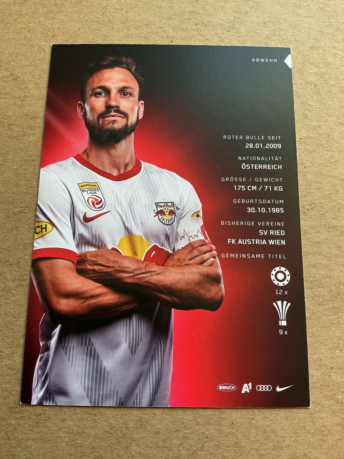 Andreas Ulmer, Austria 🇦🇹 FC Red Bull Salzburg 2022/23 hand signed - Autographs-World