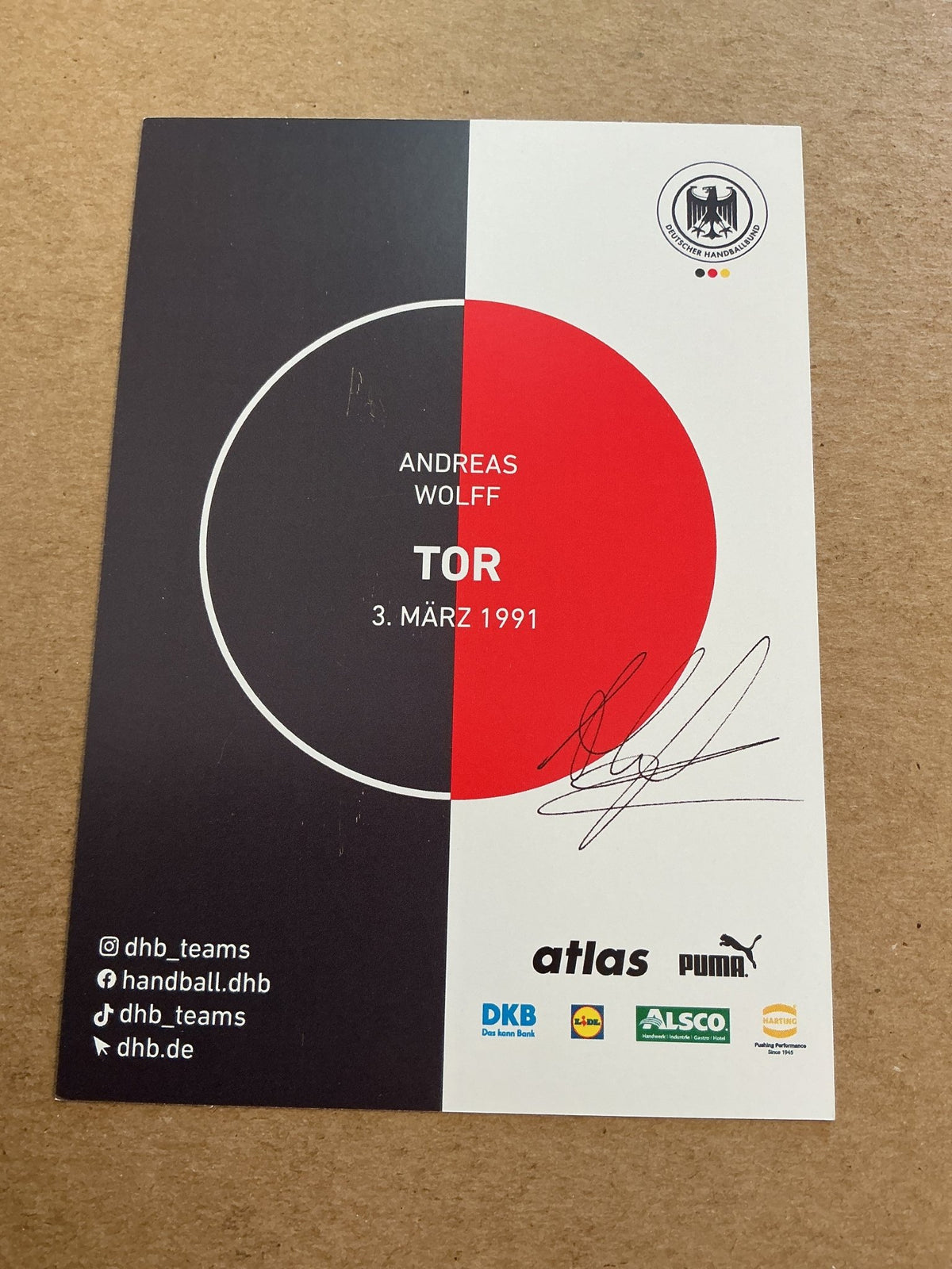 Andreas Wolff, Germany 🇩🇪 Handball Sports 2025 hand signed - Autographs-World
