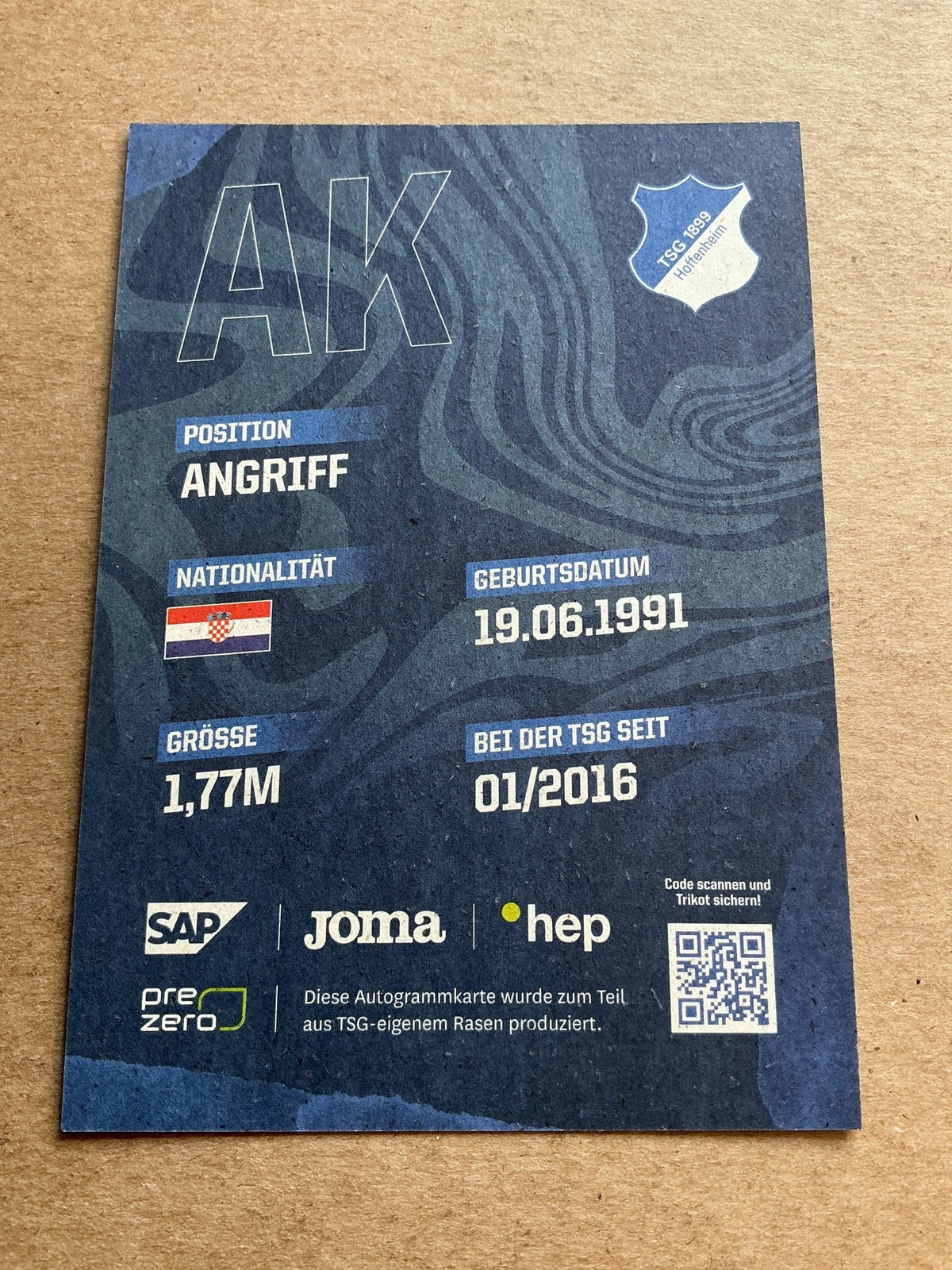 Andrej Kramaric, Croatia ðŸ‡ðŸ‡· TSG 1899 Hoffenheim 2023/24 hand signed - Autographs-World