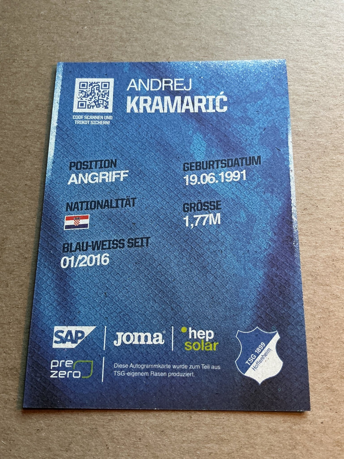 Andrej Kramaric, Croatia ðŸ‡ðŸ‡· TSG 1899 Hoffenheim 2024/25 hand signed - Autographs-World