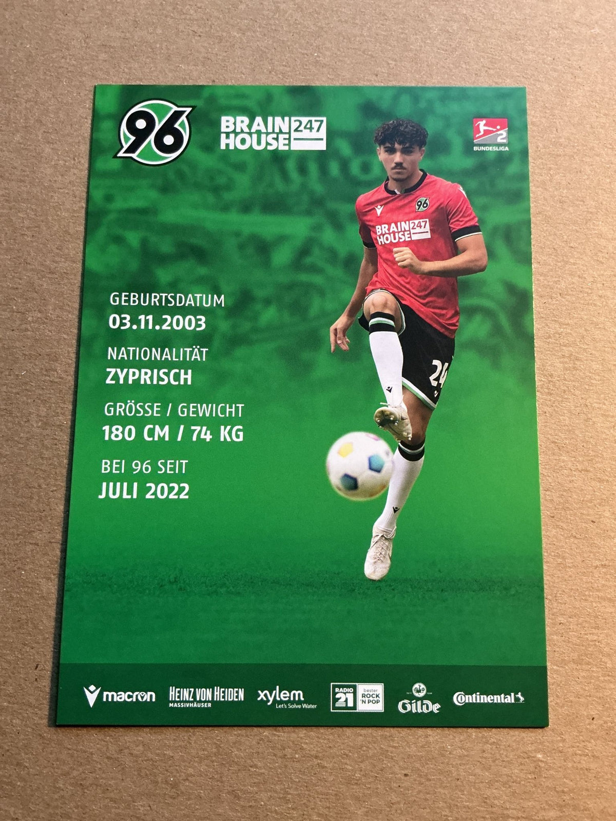 António Fóti, Cyprus 🇨🇾 Hannover 96 2023/24 hand signed - Autographs-World