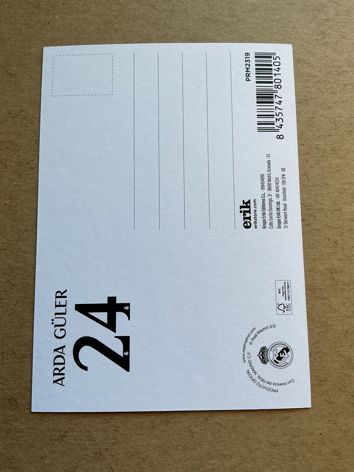 Arda Güler, Türkiye 🇹🇷 Real Madrid 2023/24 hand signed - Autographs-World