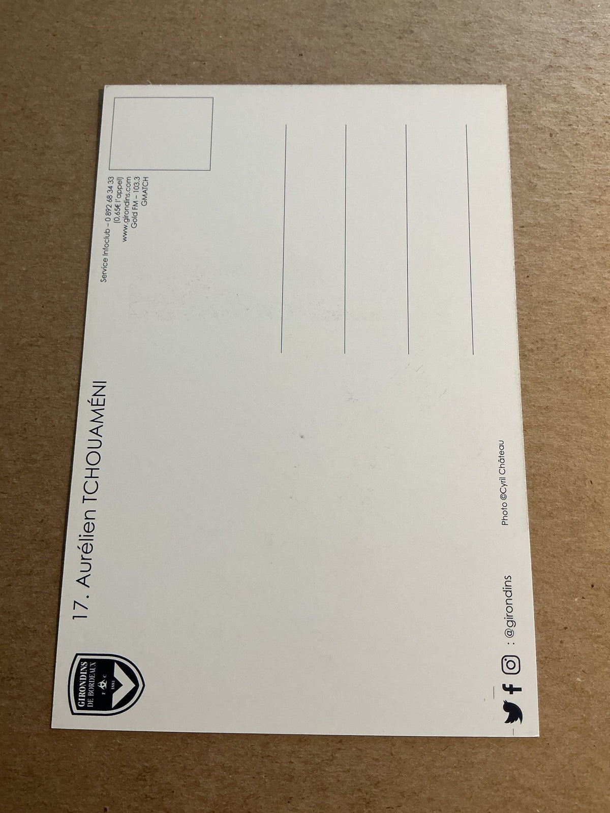 Aurelien Tchouameni, France 🇫🇷 Girondins Bordeaux 2018/19 hand signed - Autographs-World