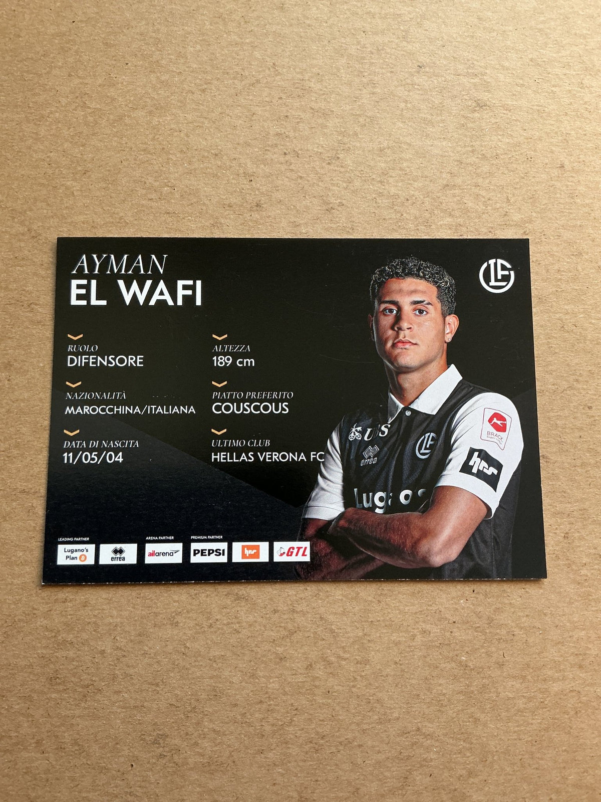 Ayman El Wafi, Morocco 🇲🇦 HC Lugano 2025/26 hand signed - Autographs-World