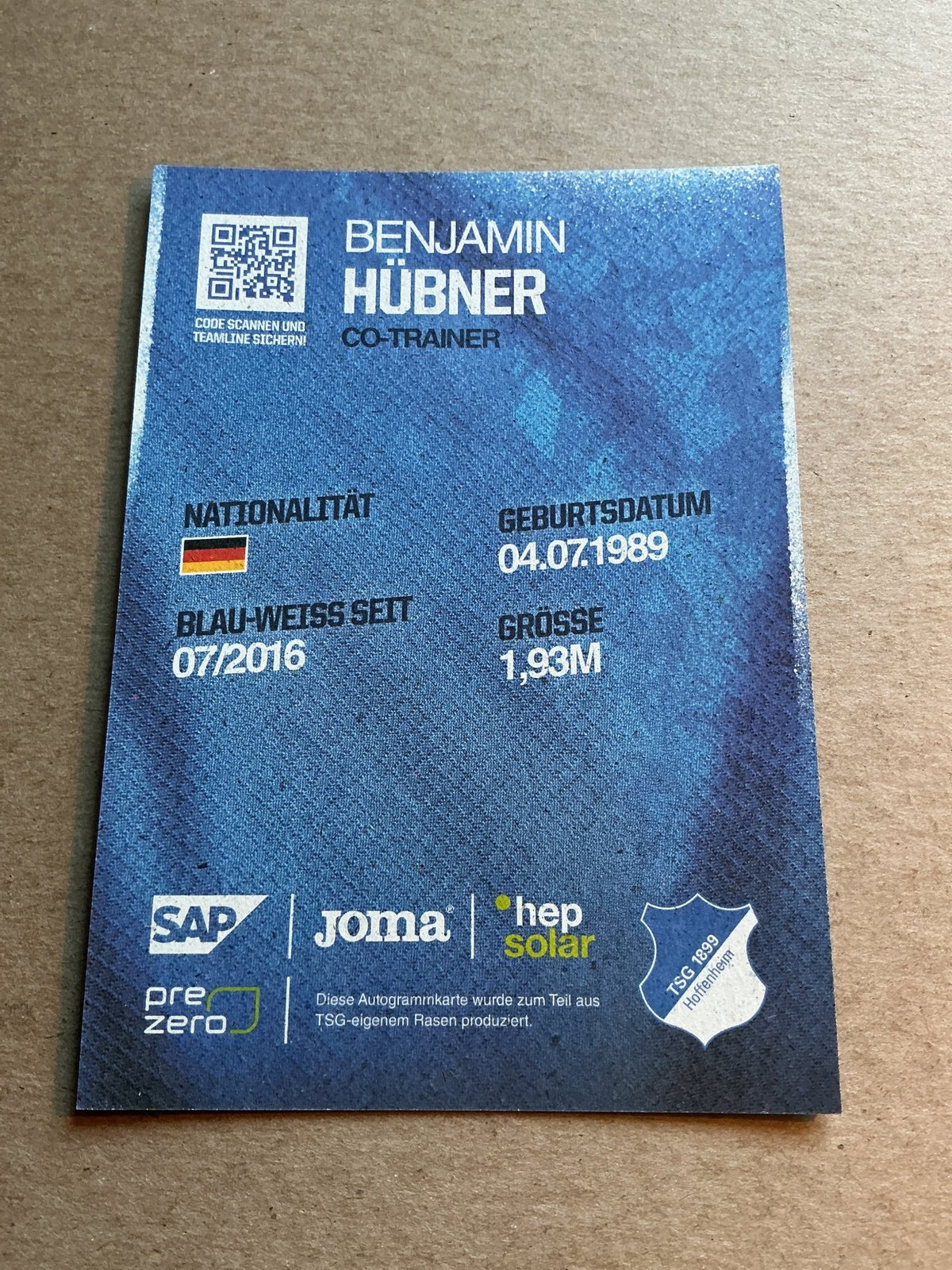 Benjamin Hübner, Germany 🇩🇪 TSG 1899 Hoffenheim 2024/25 hand signed - Autographs-World