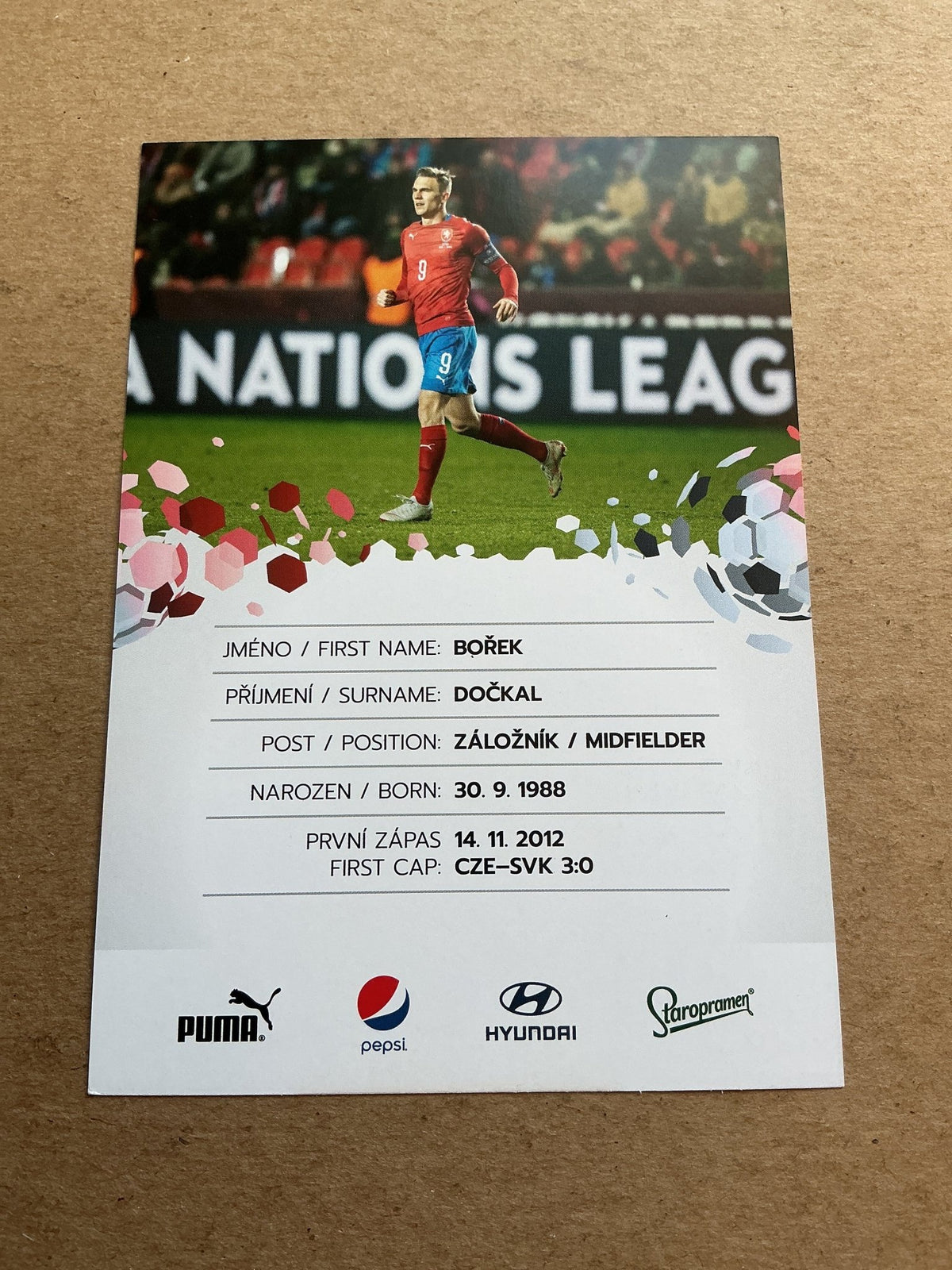 Bořek Dočkal, Czech Republic 🇨🇿 UEFA Euro Cup 2020 hand signed - Autographs-World