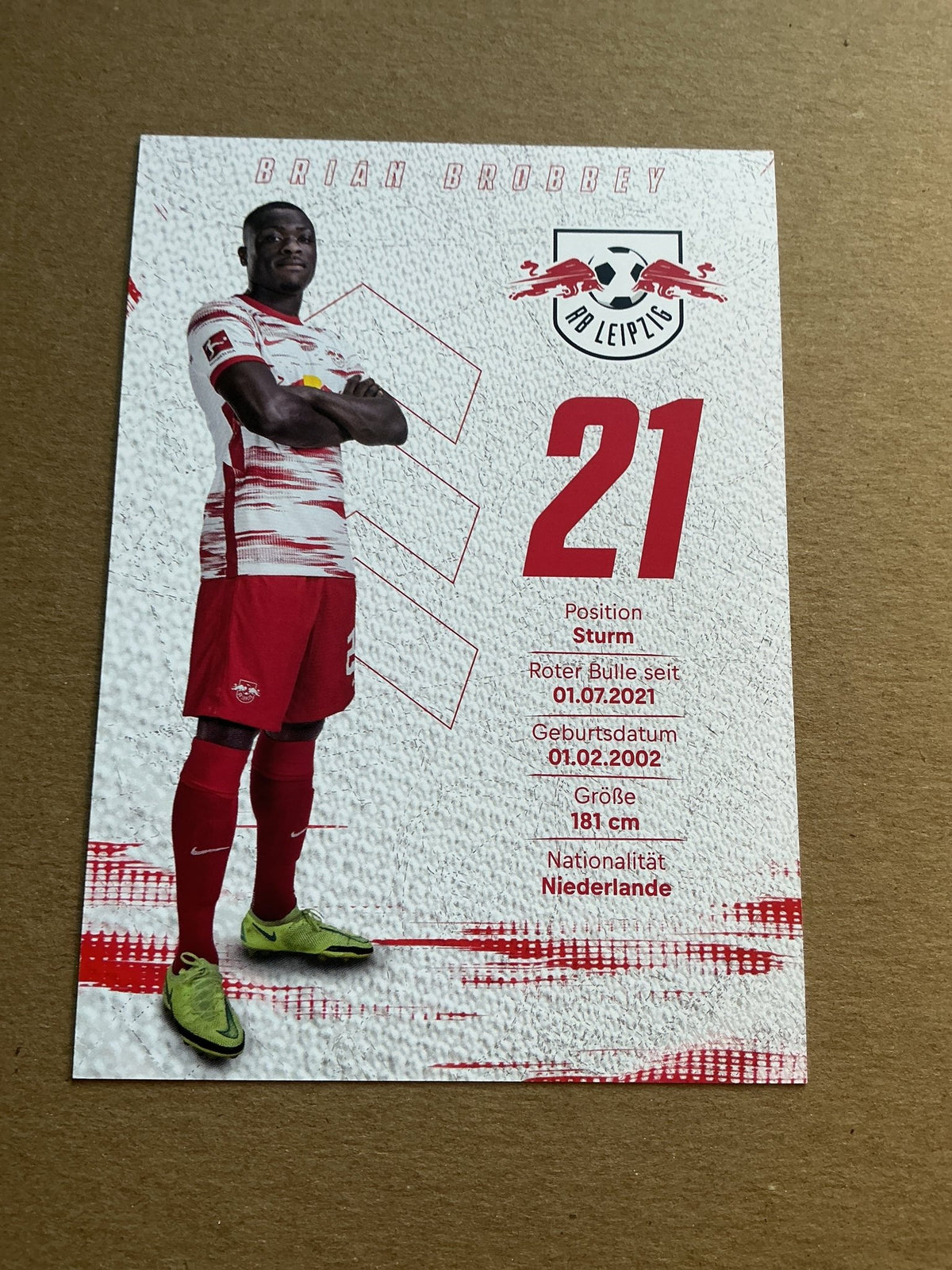 Brian Brobbey, Netherlands 🇳🇱 RB Leipzig 2021/22 hand signed - Autographs-World
