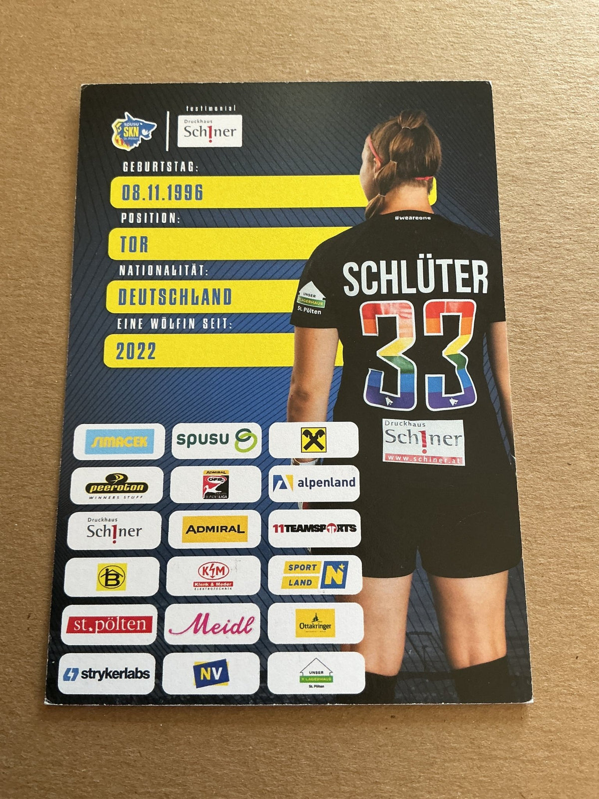 Carina Schlüter, Germany 🇩🇪 SKN St. Pölten 2023/24 hand signed - Autographs-World