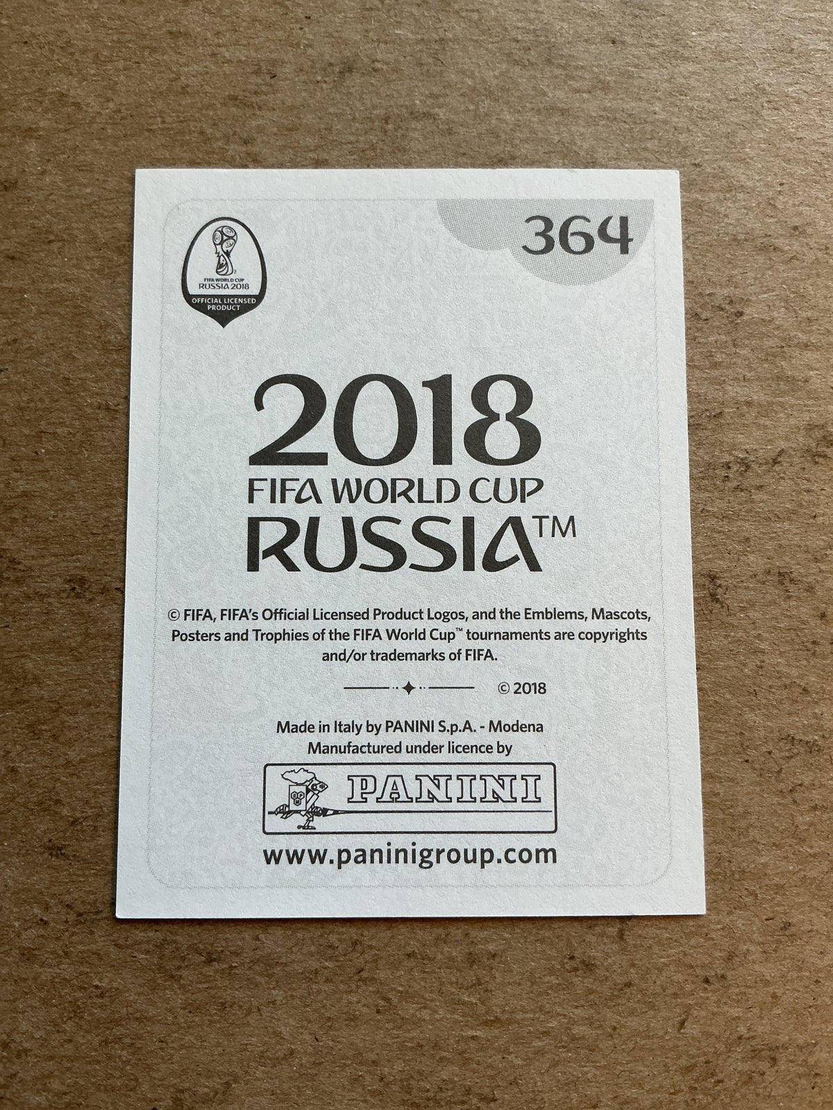 Casemiro, Brazil 🇧🇷 FIFA World Cup 2018 Panini hand signed - Autographs-World