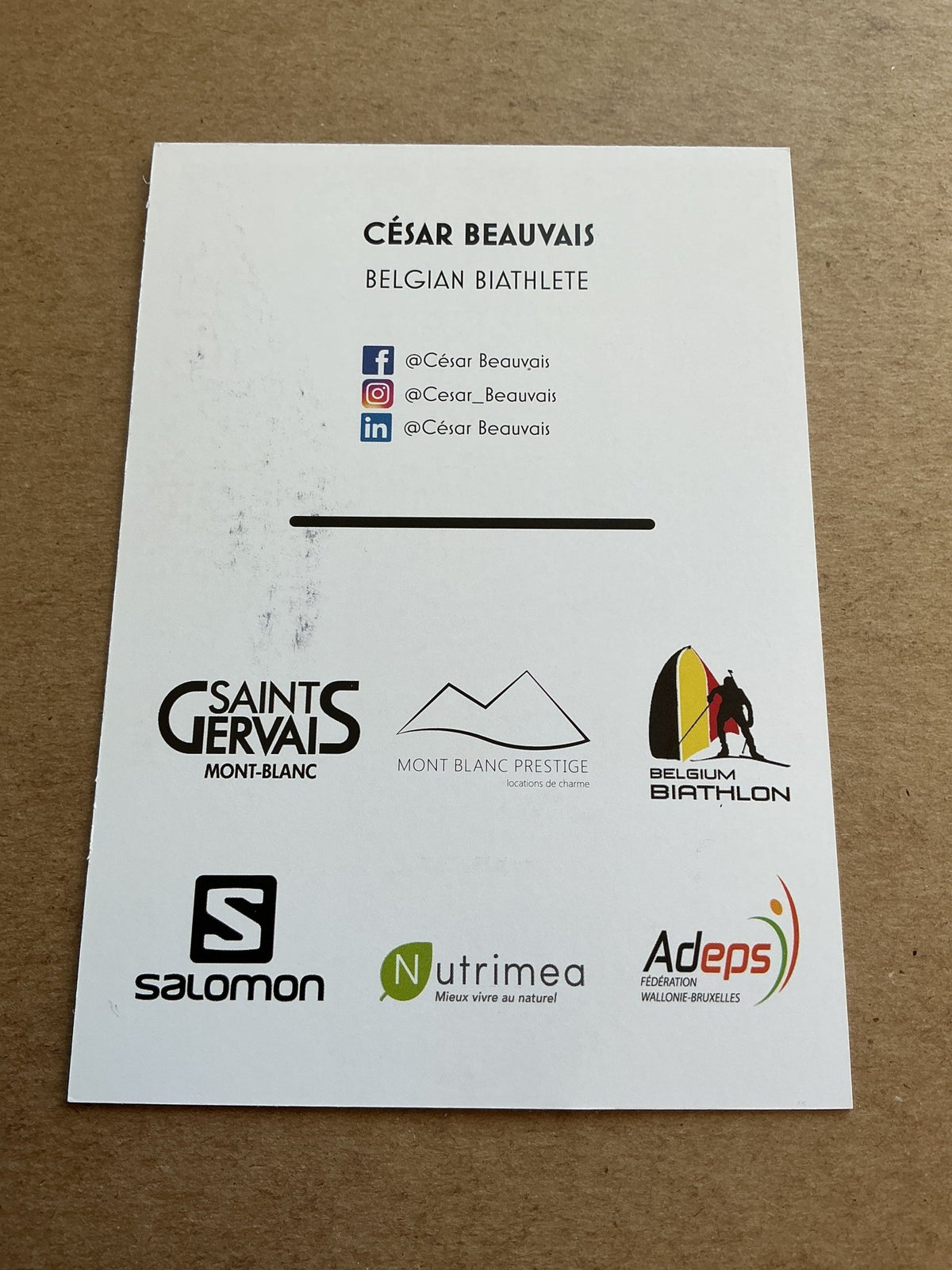 César Beauvais, Belgium 🇧🇪 Biathlon Winter 2023/24 hand signed - Autographs-World