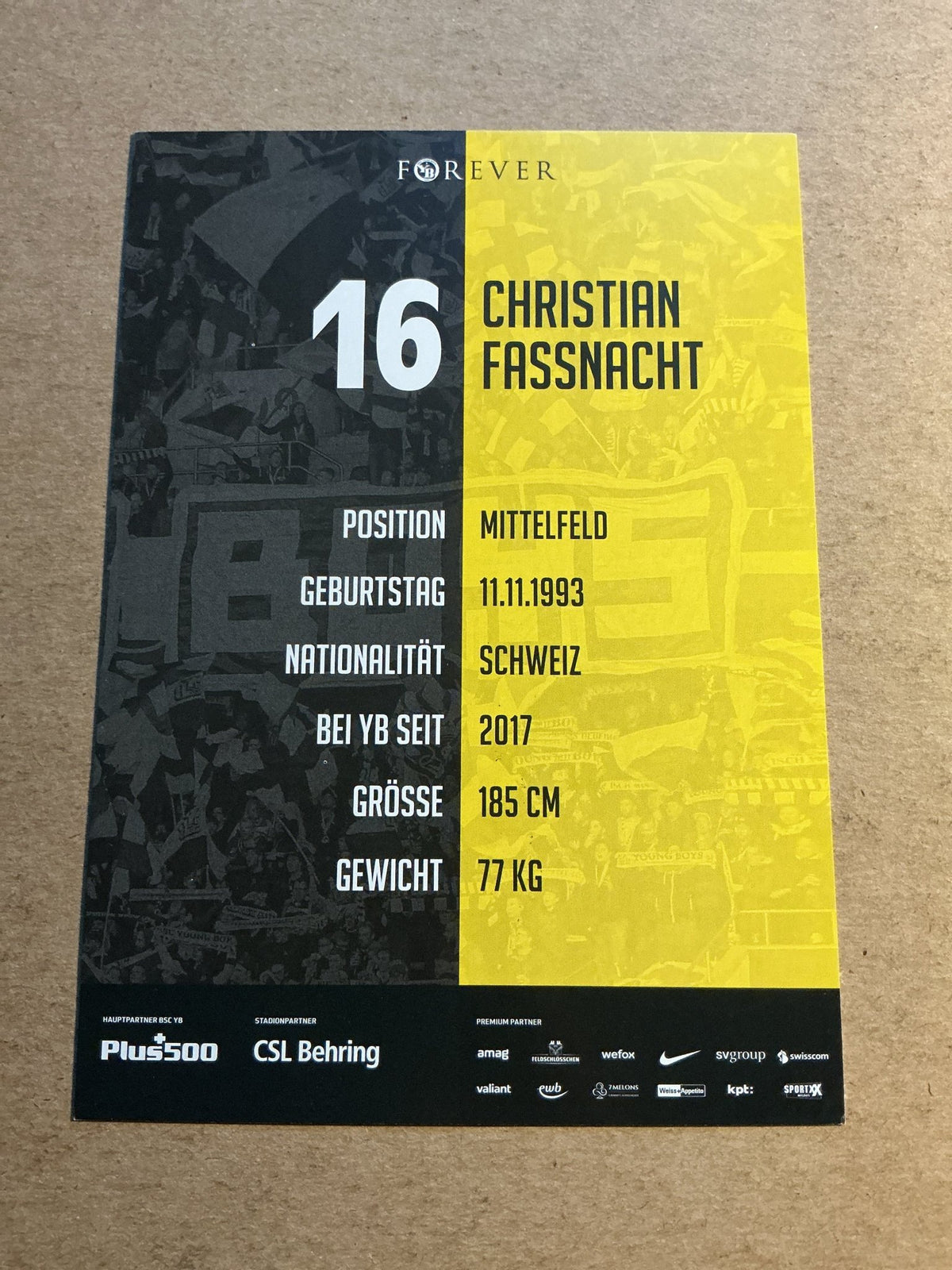 Christian Fassnacht, Switzerland 🇨🇠BSC Young Boys 2021/22 hand signed - Autographs-World