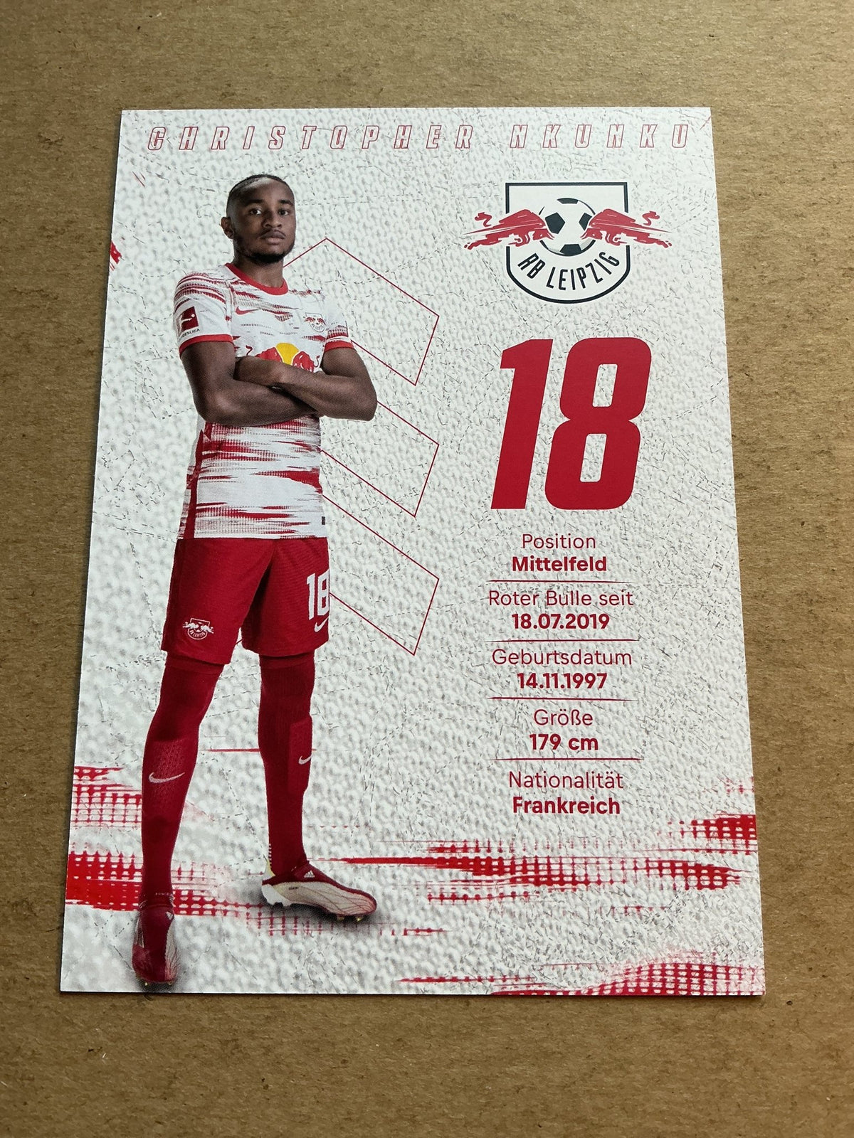 Christopher Nkunku, France 🇫🇷 RB Leipzig 2021/22 hand signed - Autographs-World