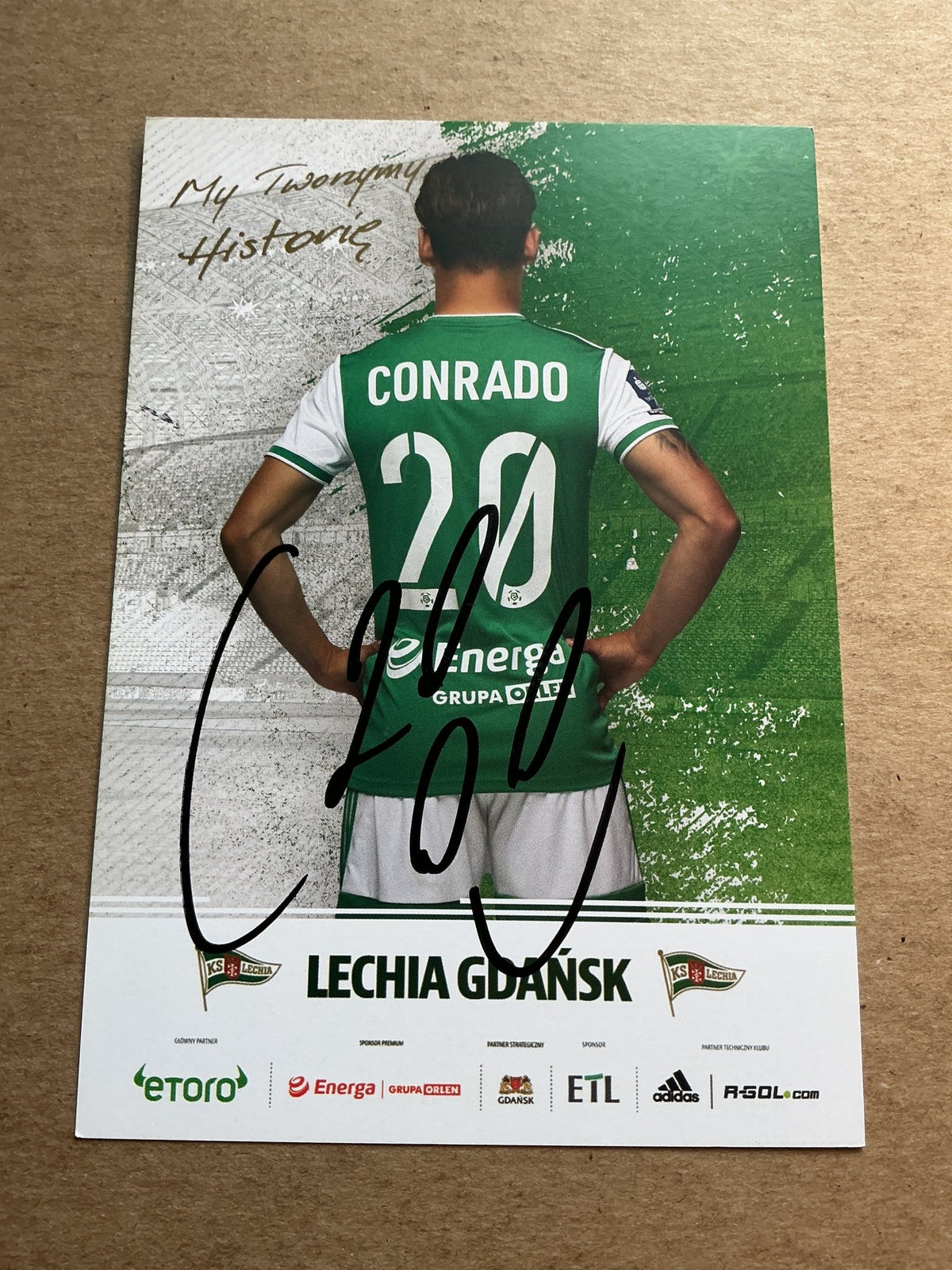 Conrado, Brazil 🇧🇷 Lechia Gdansk 2022/23 hand signed - Autographs-World
