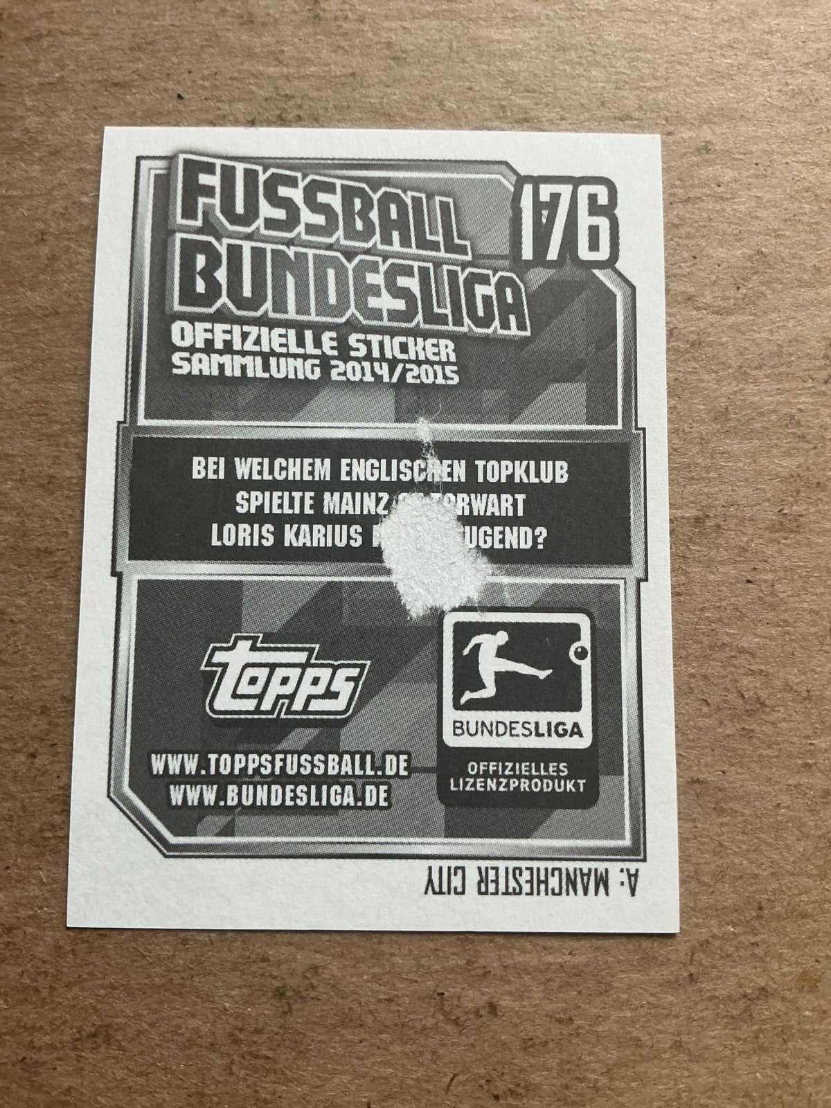 Daniel Brosinski, Germany 🇩🇪 FSV Mainz 05 2014/15 Topps hand signed - Autographs-World