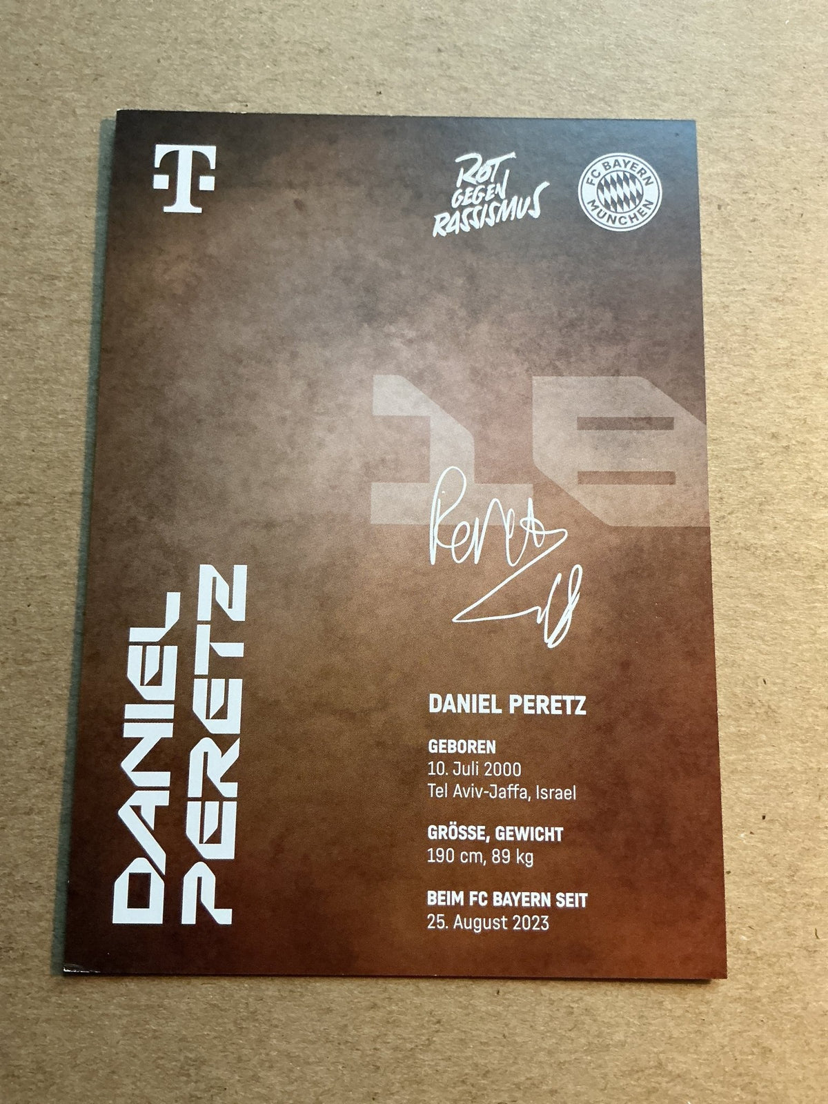Daniel Peretz, Israel 🇮🇱 FC Bayern München 2024/25 hand signed - Autographs-World